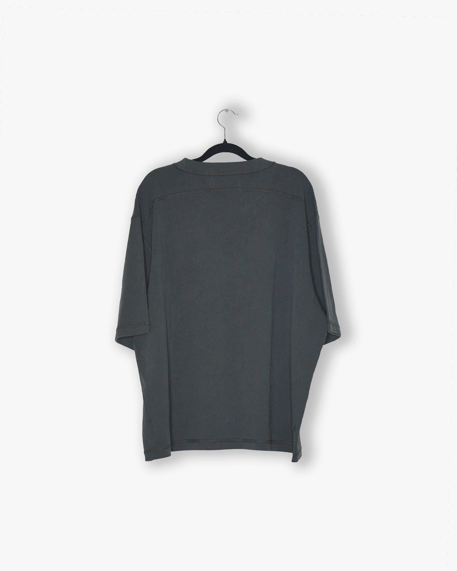 [#62] : Cropped Relaxed T-Shirt – Caviar Black – L