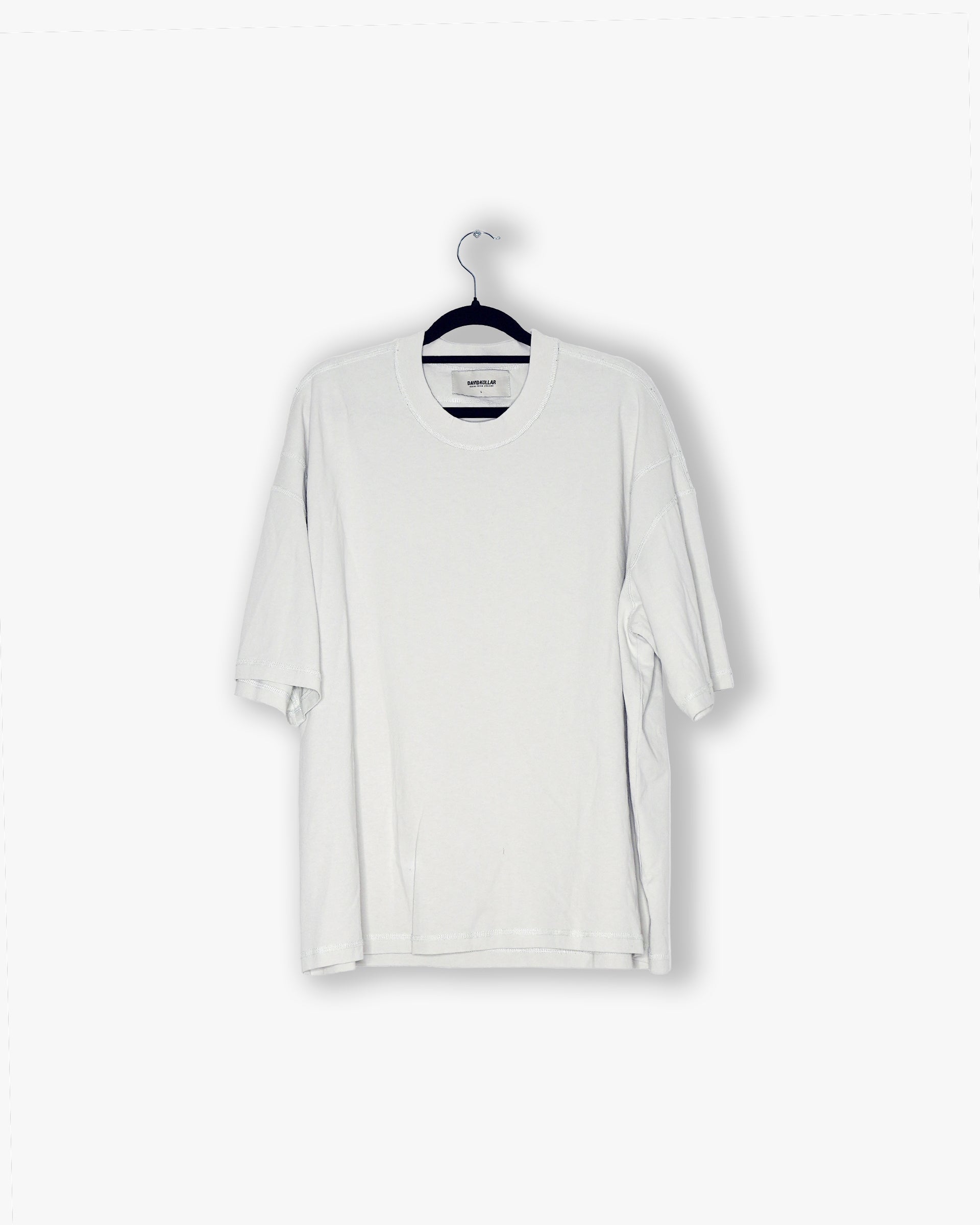 [#63] : Cropped Relaxed T-Shirt – Everest White – L