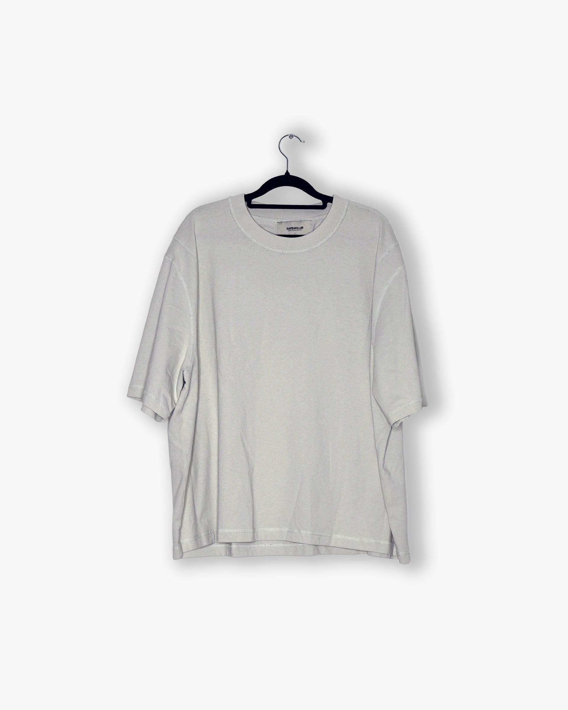 [#66] : Cropped Oversized T-Shirt – Everest White – L