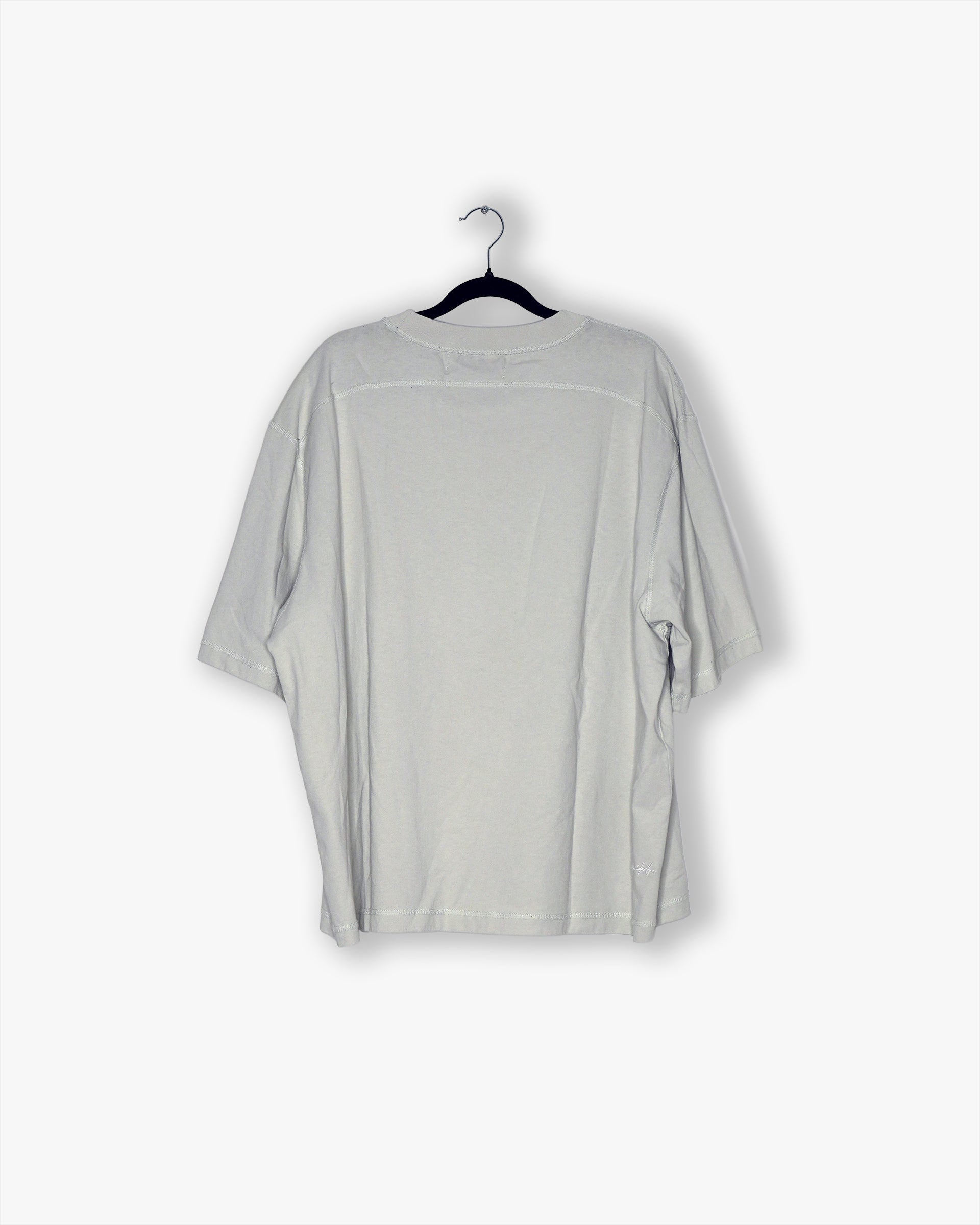 [#66] : Cropped Oversized T-Shirt – Everest White – L