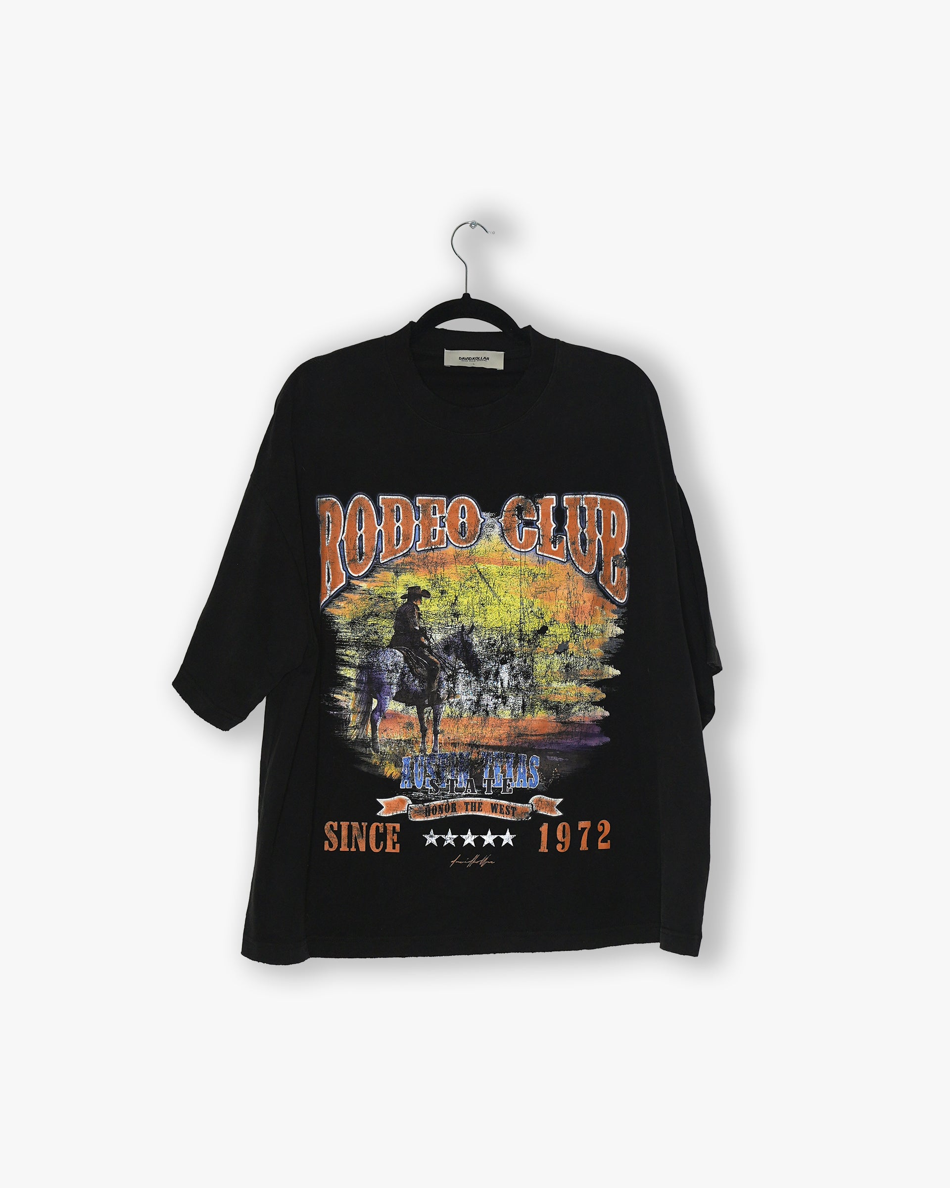 [#67] : Rodeo Club Cropped Vintage Oversized Tee – Vintage Black – L