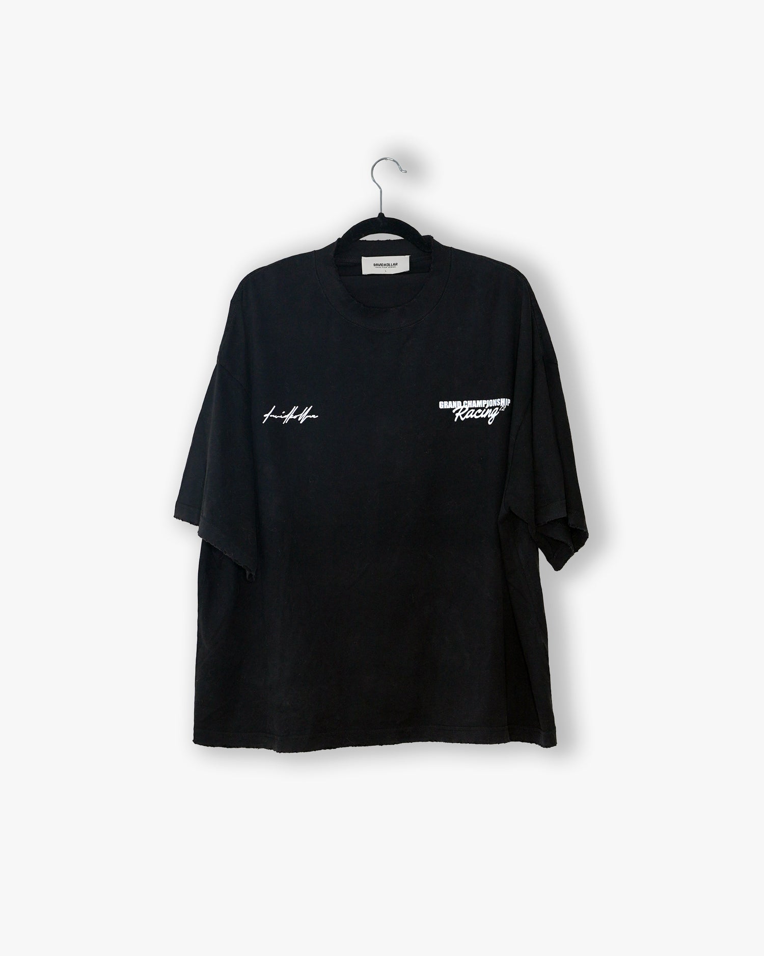 [#70] : Grand Championship Cropped Vintage Oversized Tee – Black – L