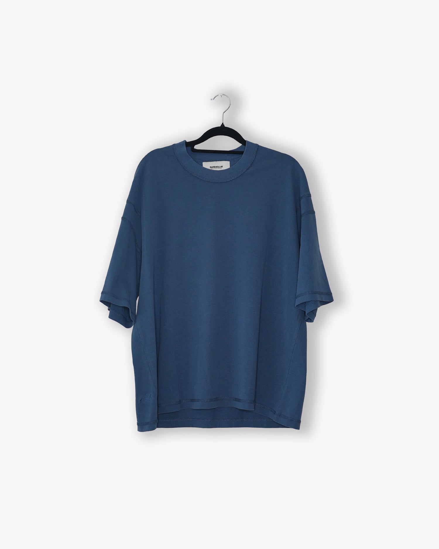 [#72] : Cropped Relaxed T-Shirt – Cobalt Blue – L
