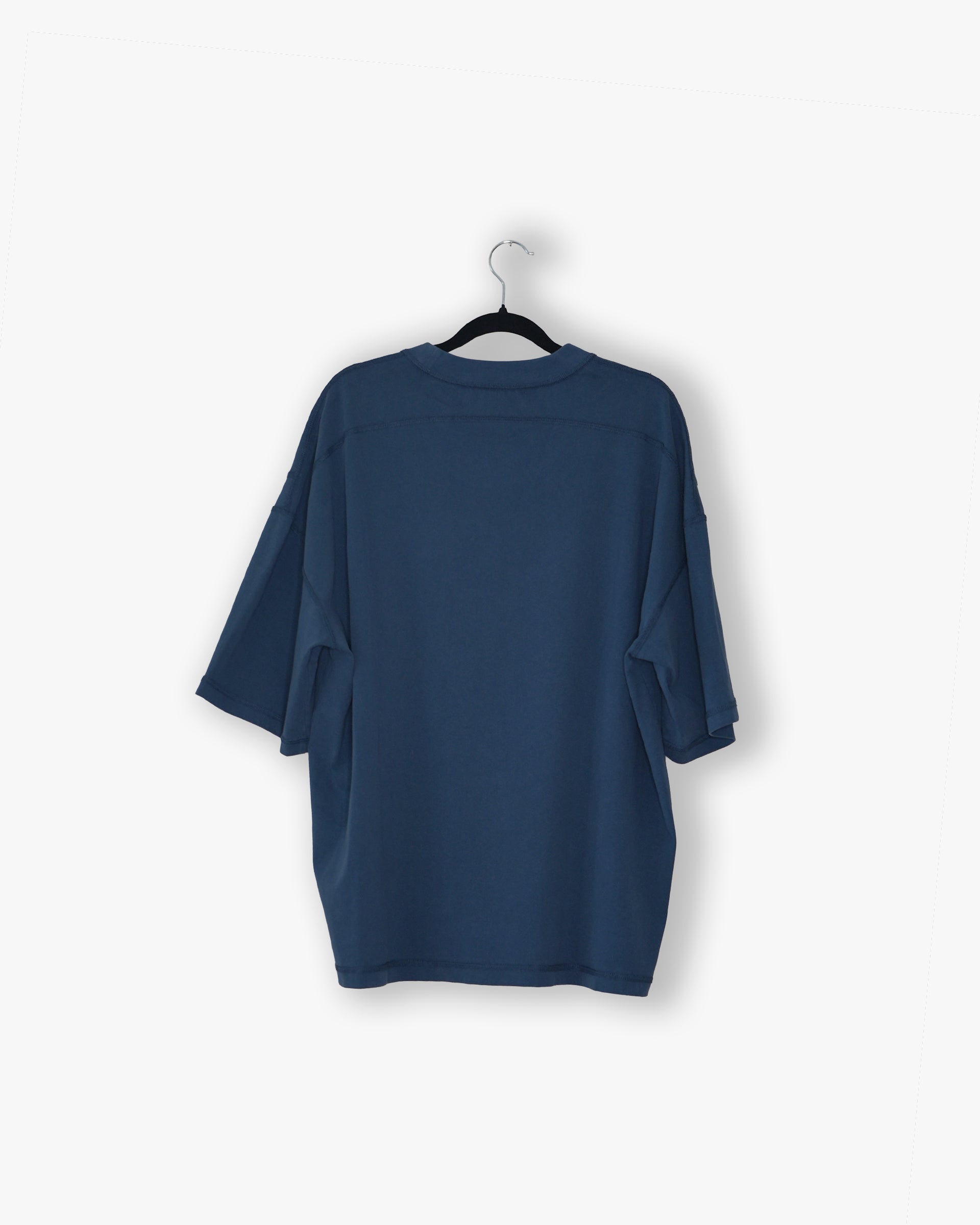 [#72] : Cropped Relaxed T-Shirt – Cobalt Blue – L