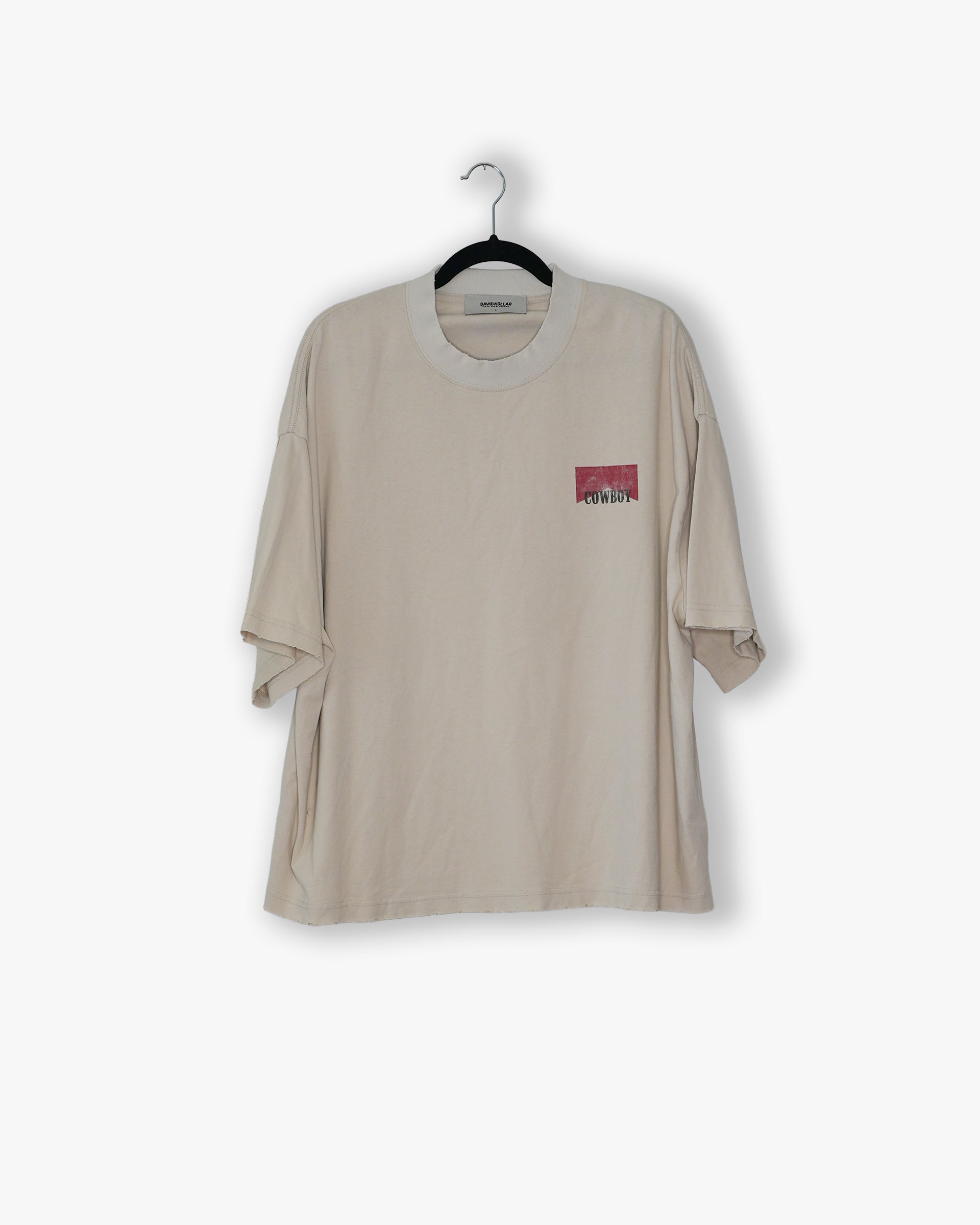 [#80] : Rodeo Show 72 Cropped Vintage Oversized Tee – Off White – L