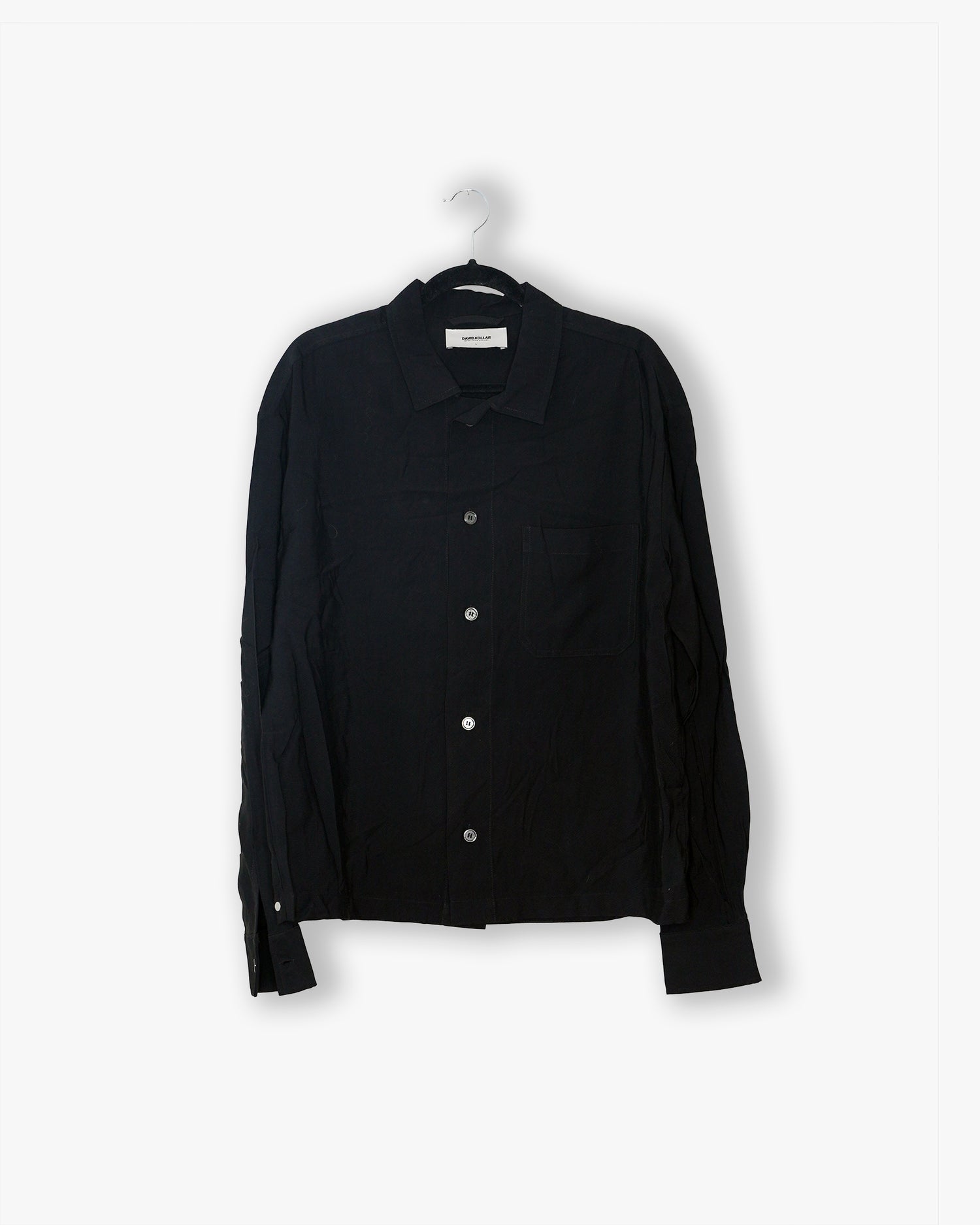 [#87] : Longsleeve Button Up Shirt – Black – L