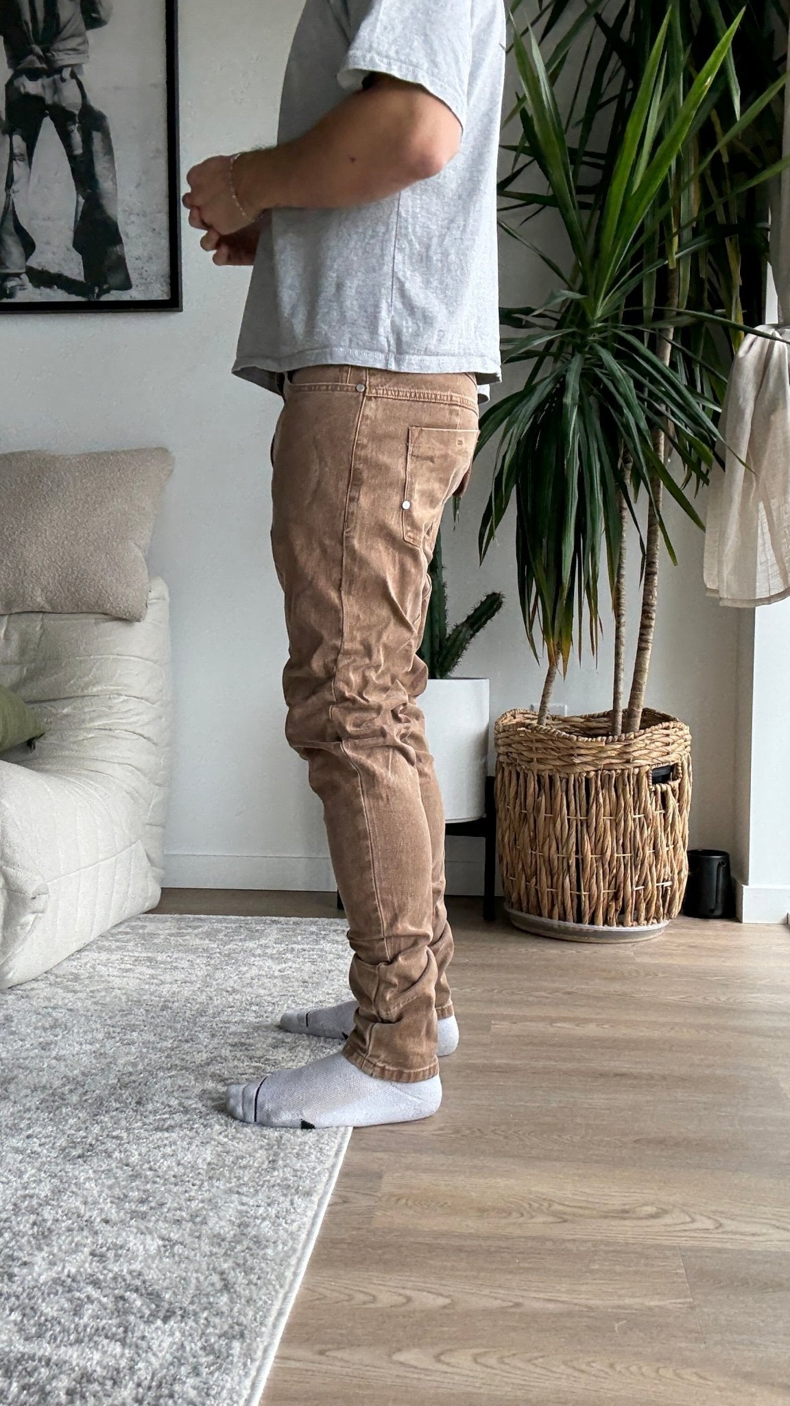 [904] : Skinny Fit Denim – Brown – 32 - BDK