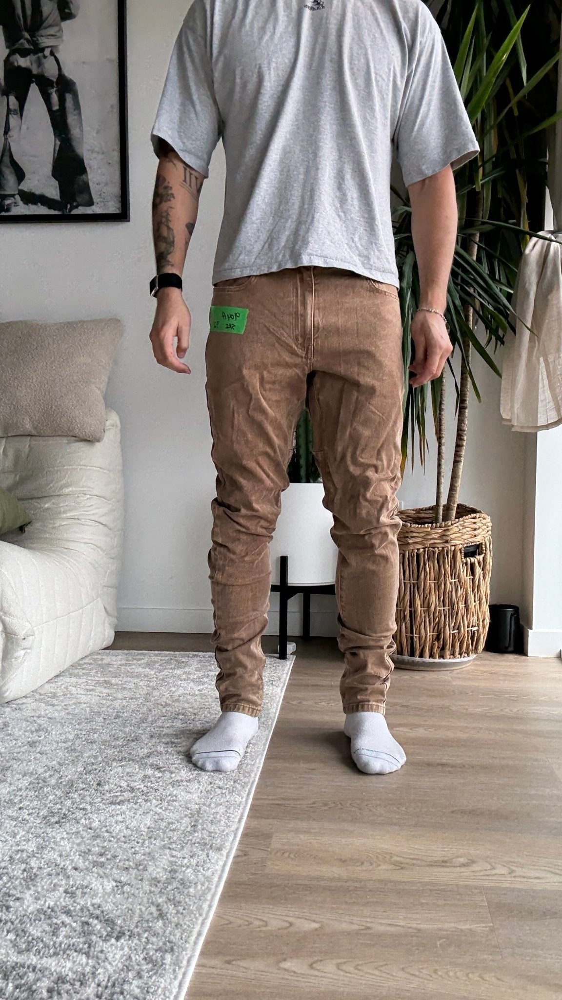 [904] : Skinny Fit Denim – Brown – 32 - BDK