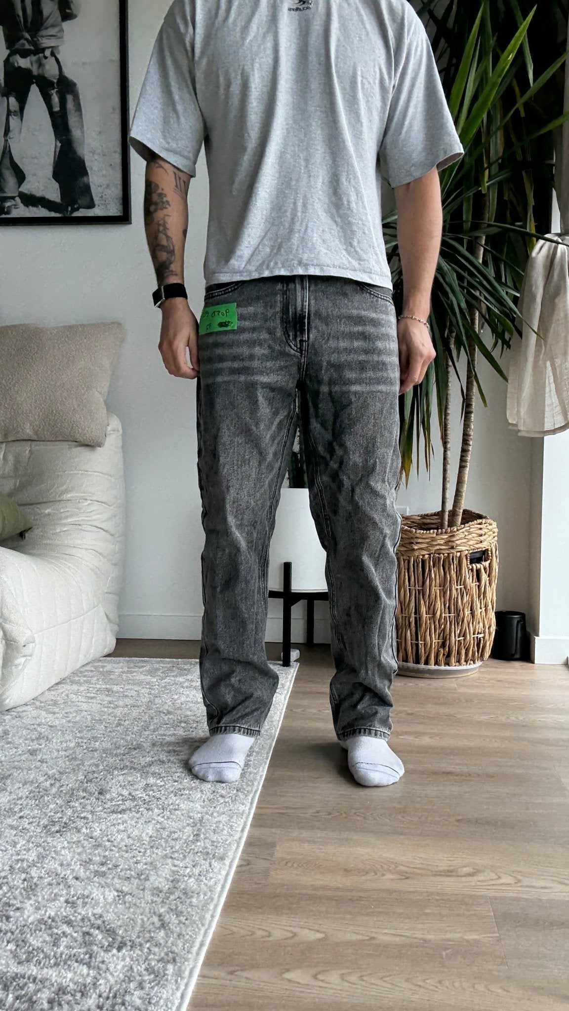 [905] : Slim Fit Denim - Whisker Grey - 32 - BDK