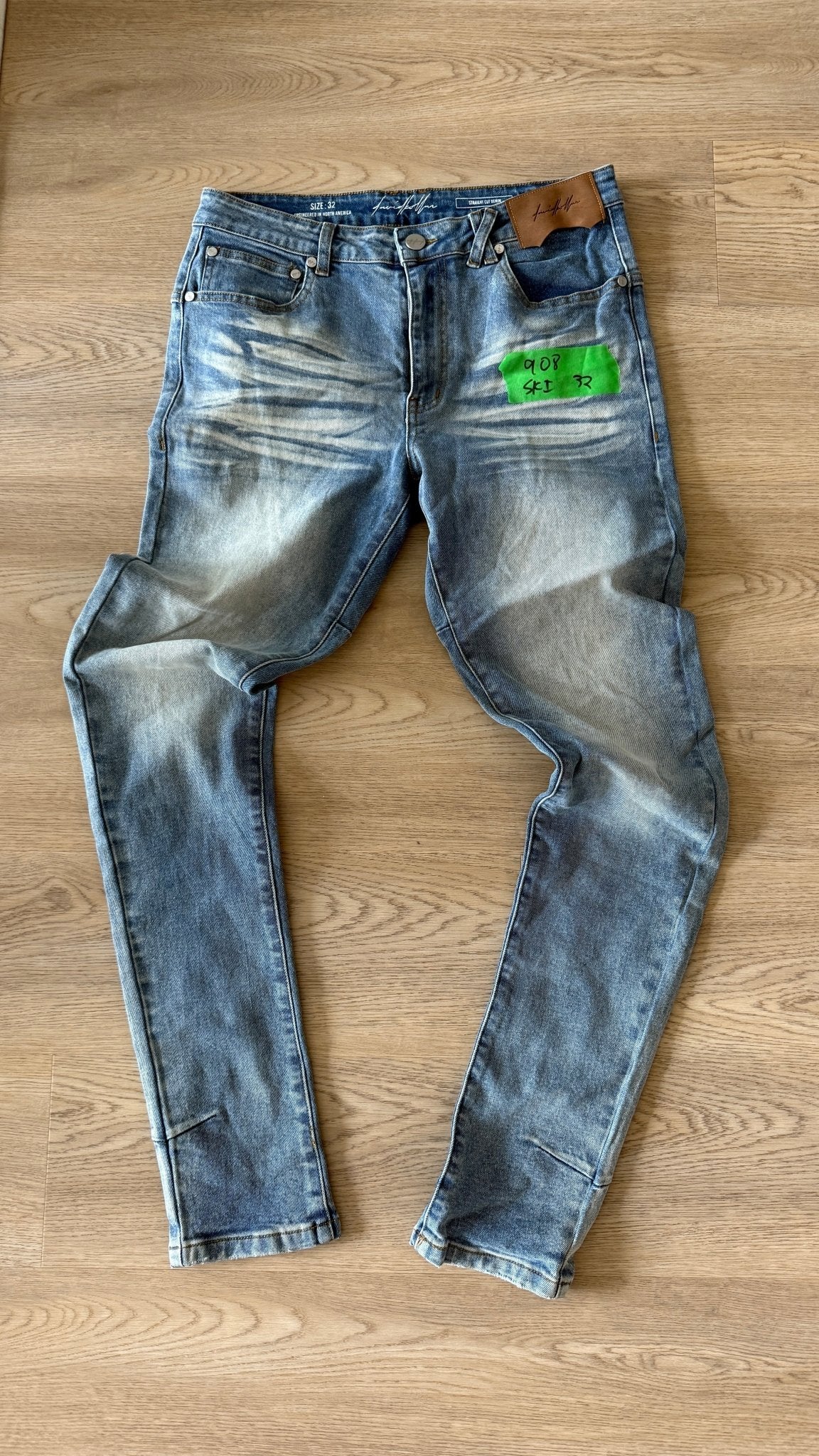 [908] : Skinny Fit Denim – Whisker Blue – 32 - BDK