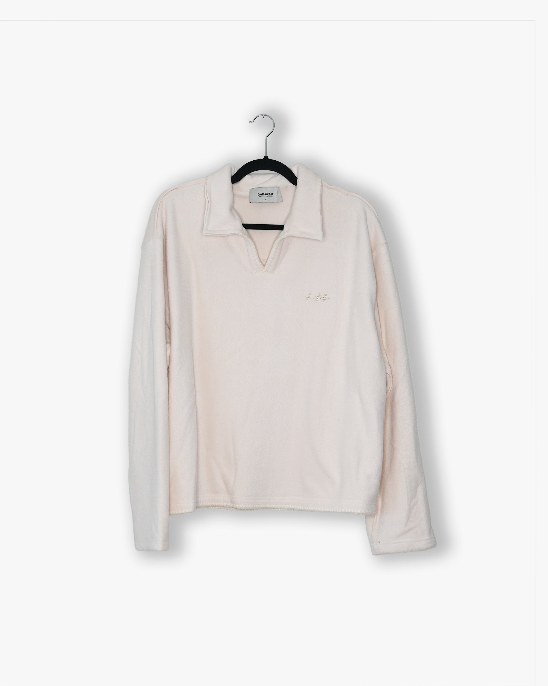 [#90] : Fleece Polo – Off White – L