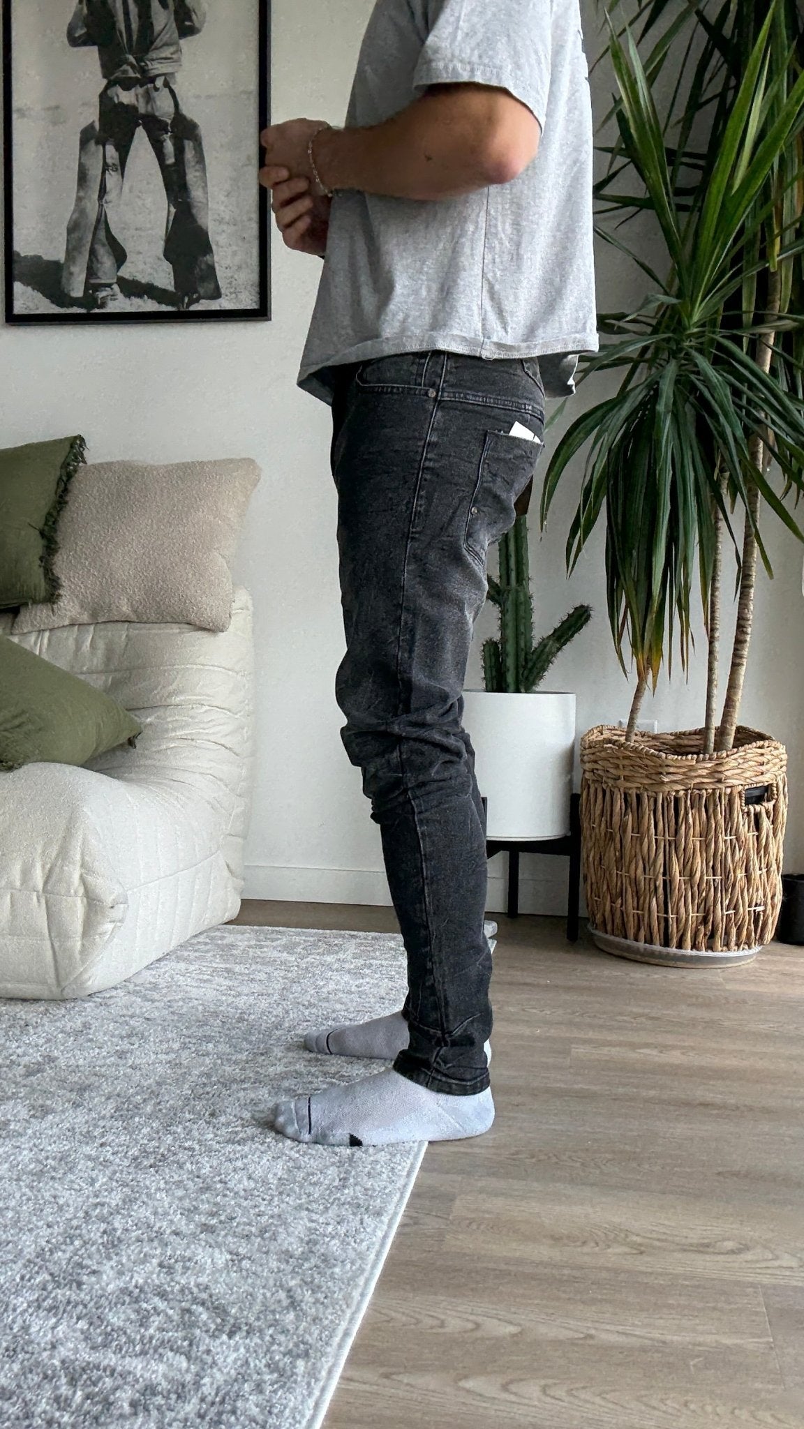 [915] : Skinny Fit Denim - Grey - 32 - BDK