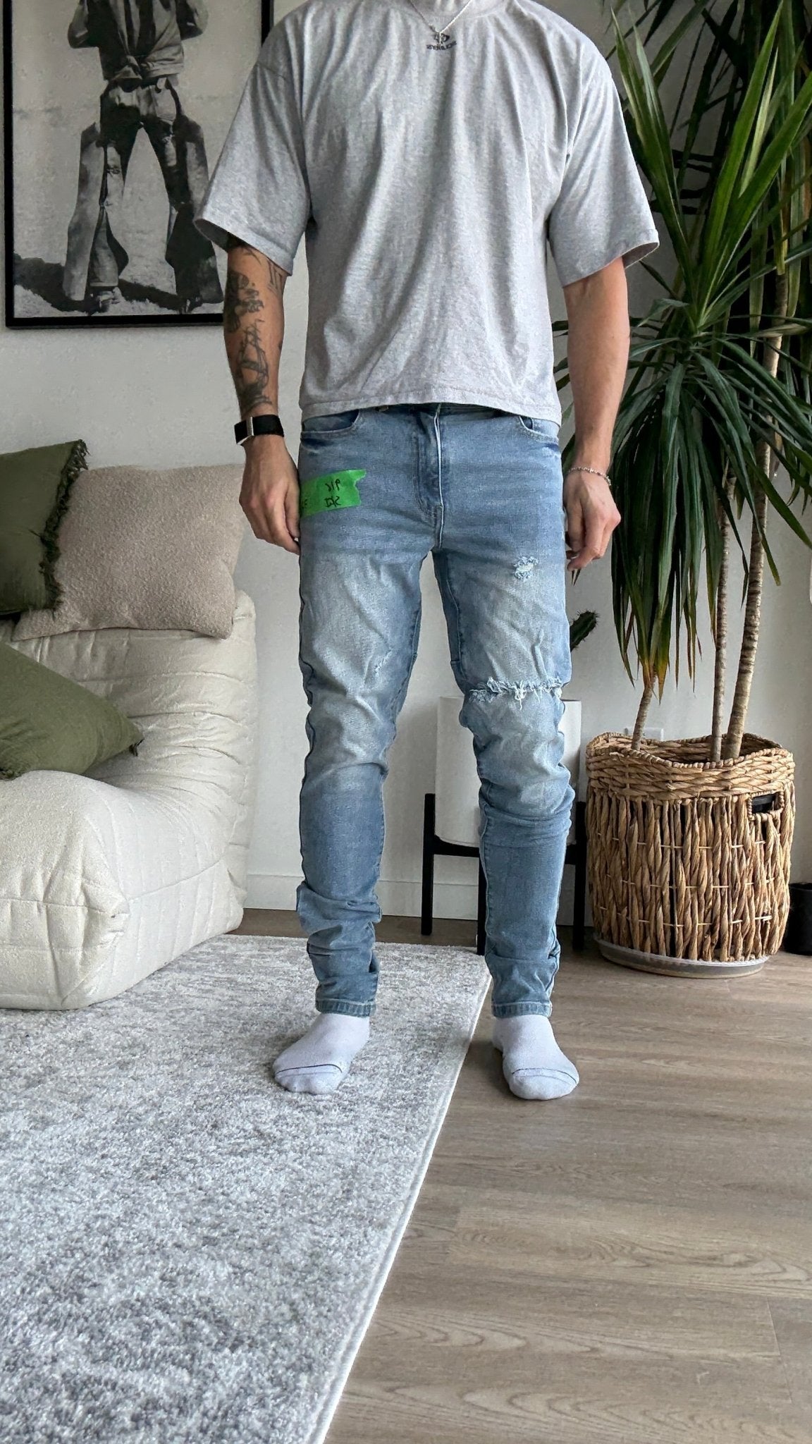 [916] : Skinny Fit Denim – Blue – 32 - BDK