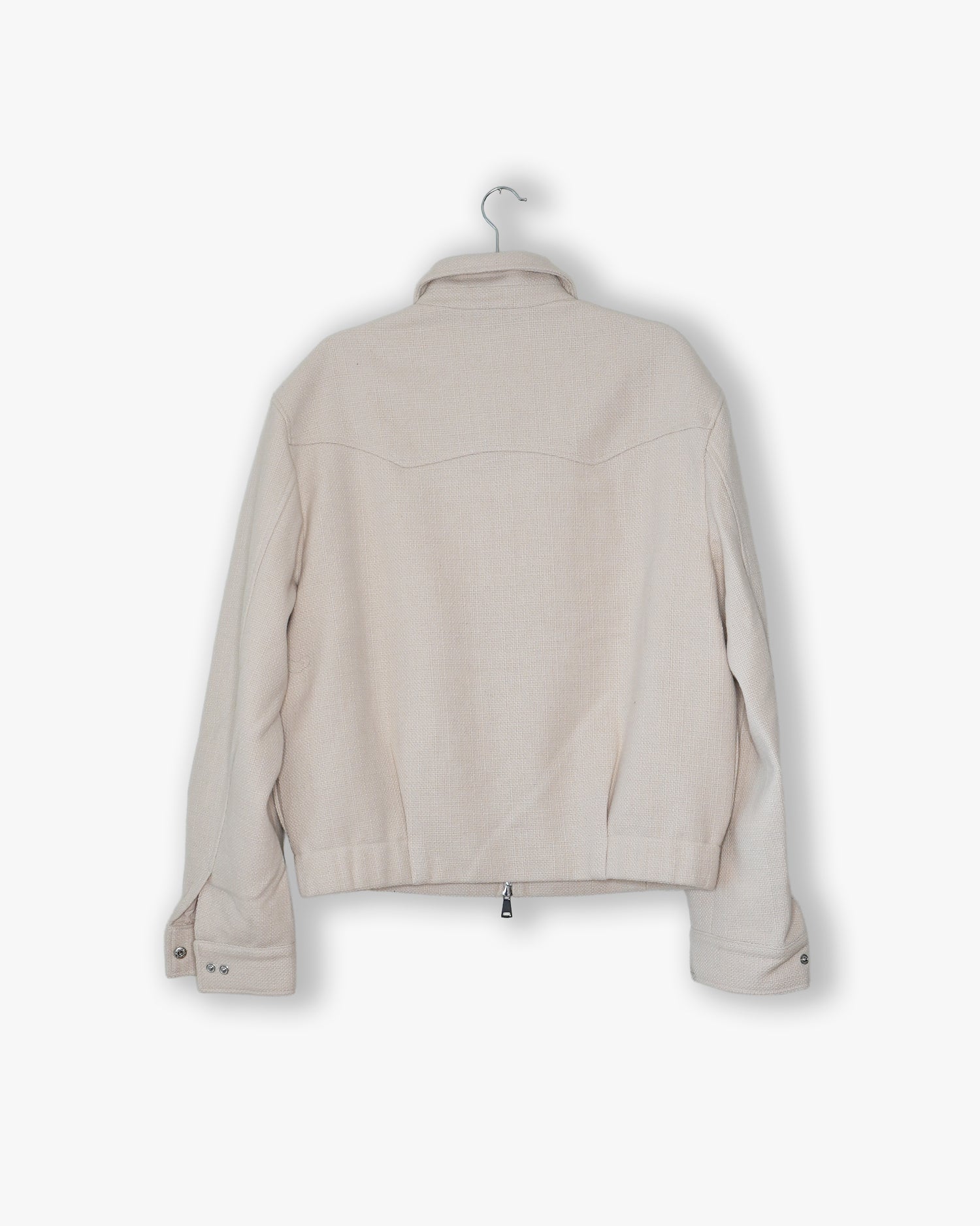 [#92] : Woven Cropped Jacket – Off White – L