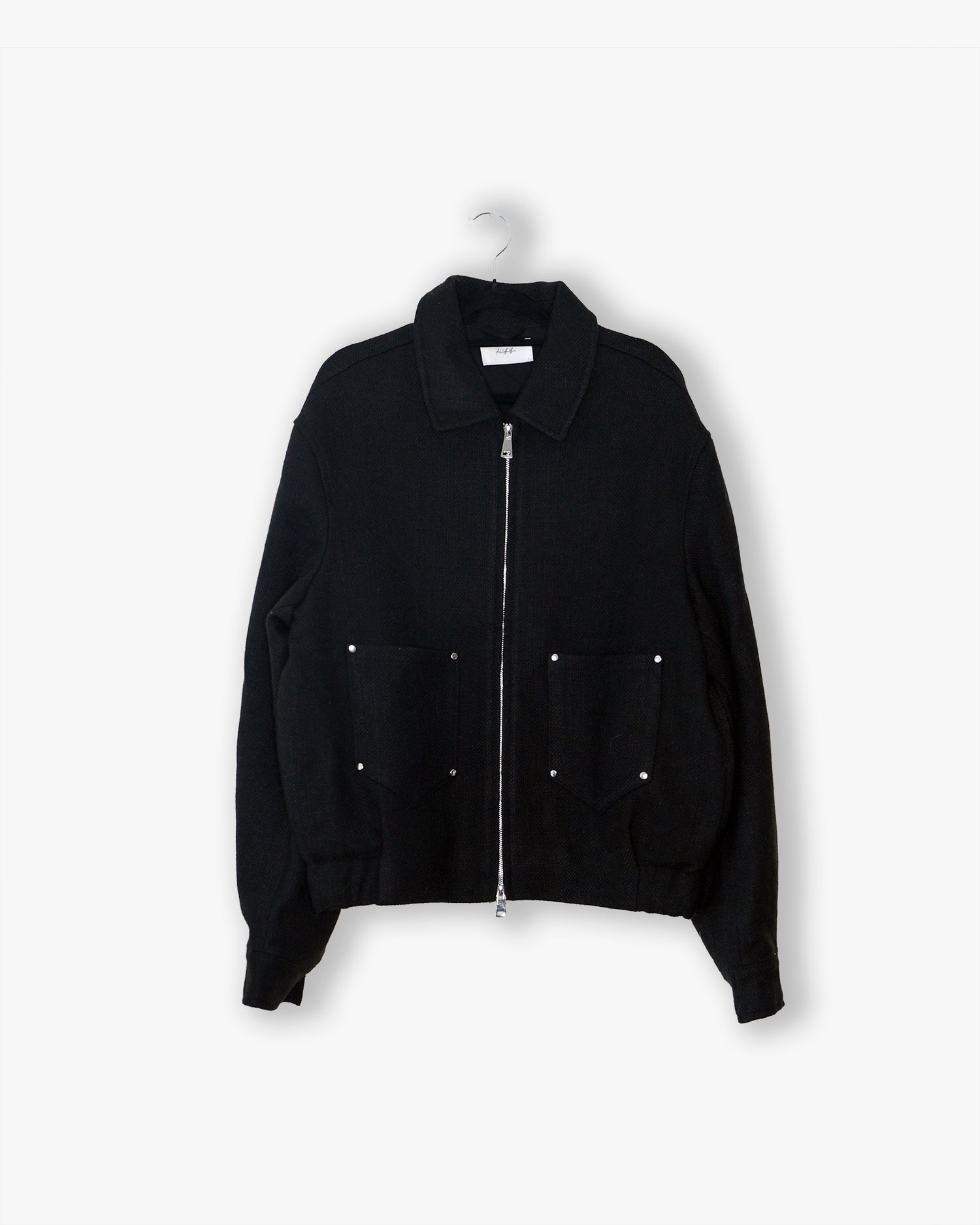 [#94] : Woven Cropped Jacket – Black – L