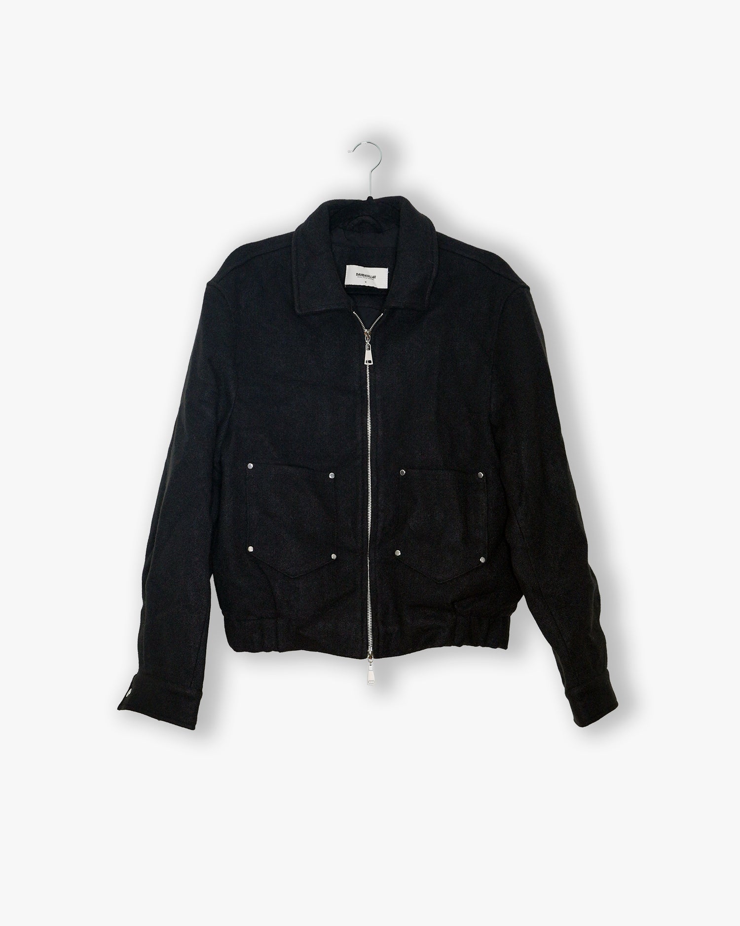 [#95] : Wool Cropped Jacket – Black – L