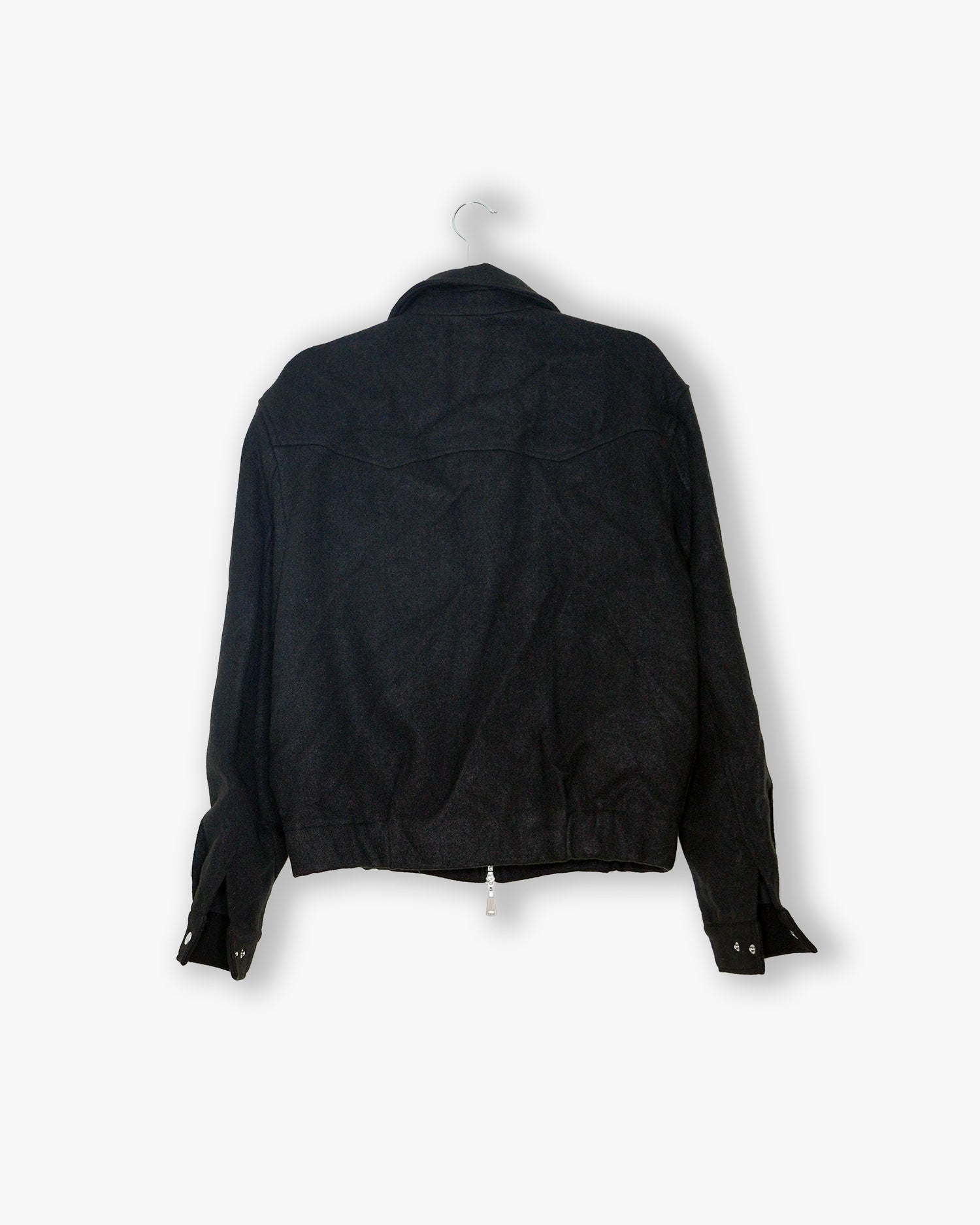 [#95] : Wool Cropped Jacket – Black – L