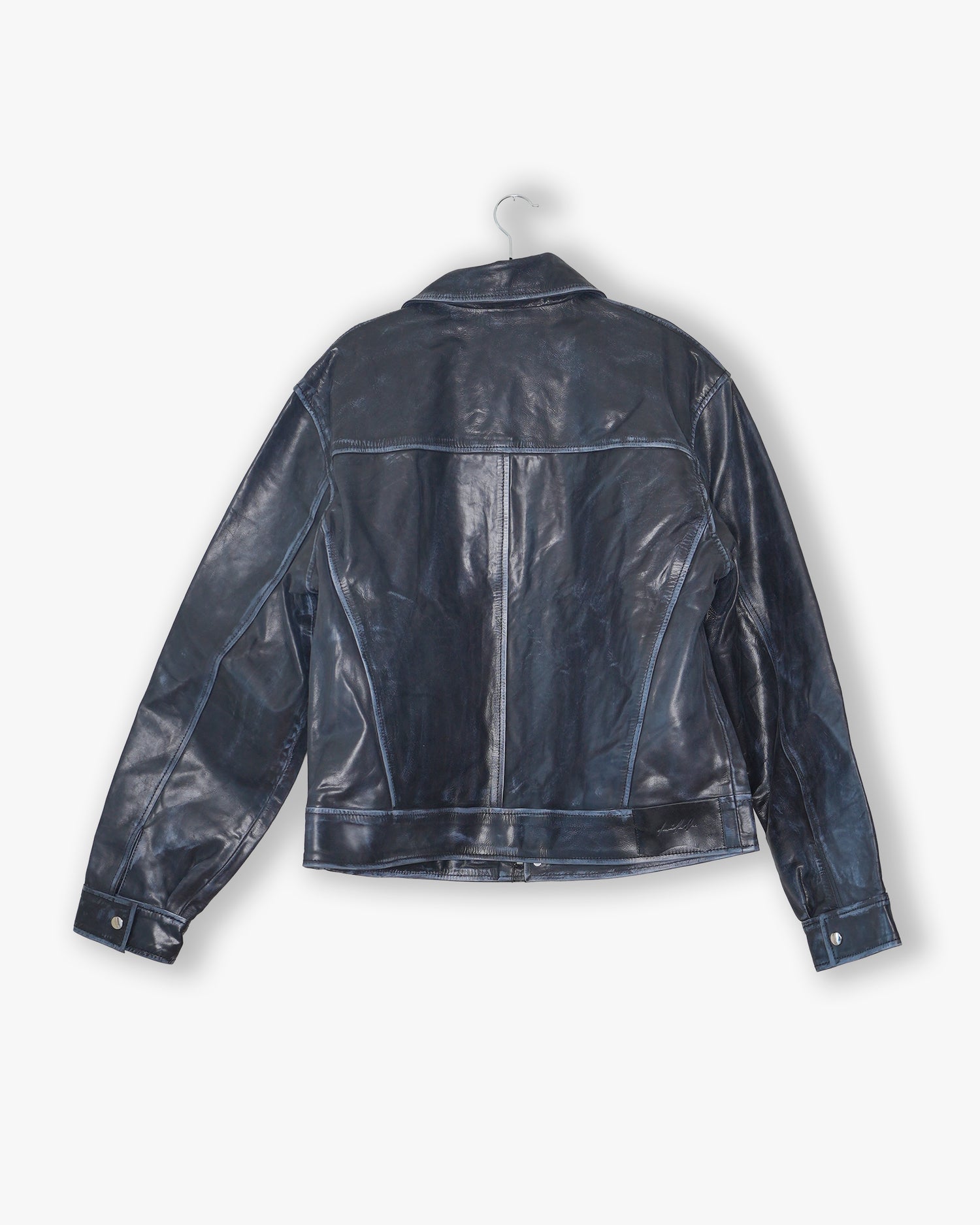 [#97] : Classic Leather Jacket – Vintage Black – M
