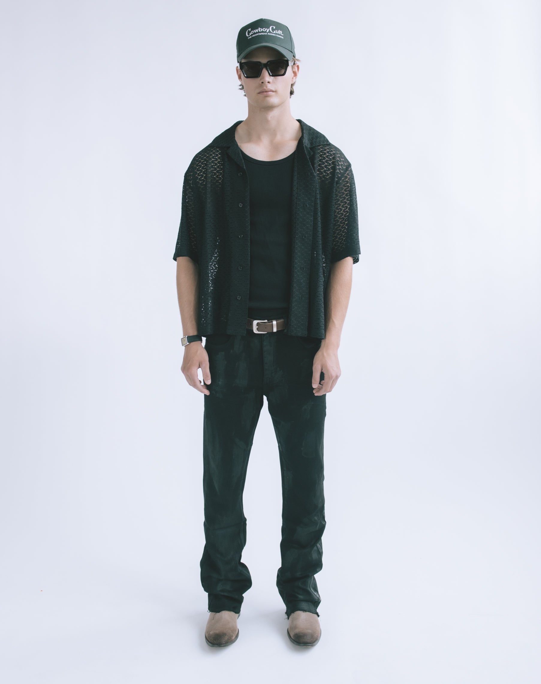 Straight Flares Denim: Midnight Wax Black