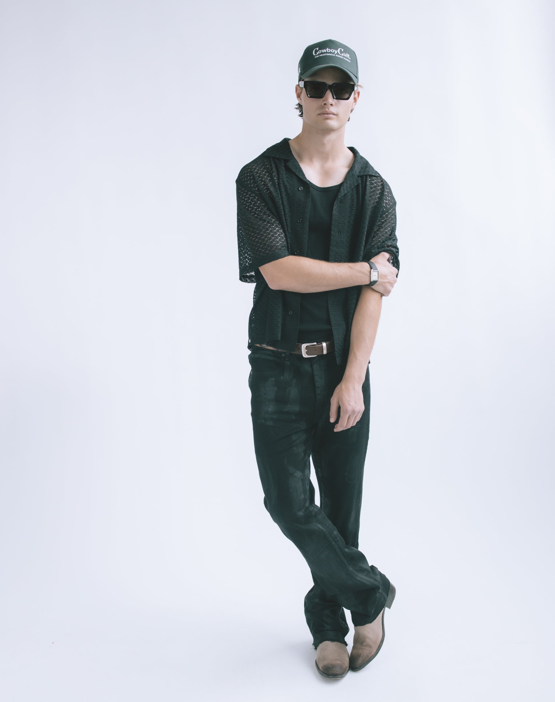 Straight Flares Denim: Midnight Wax Black