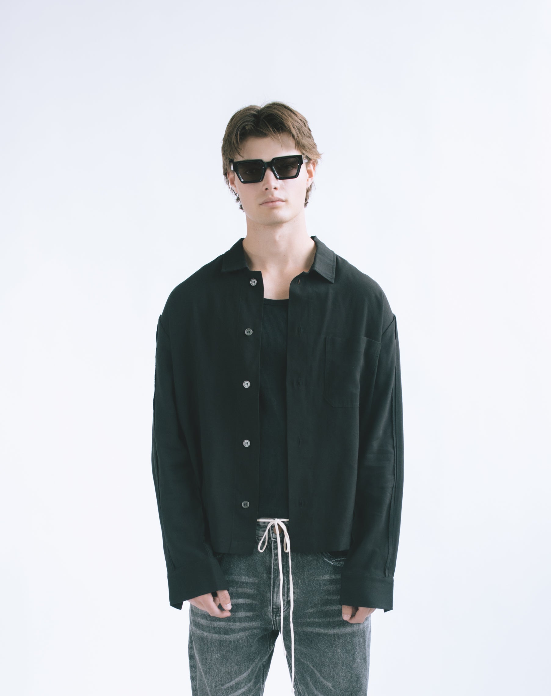 The Evening Overshirt : Black