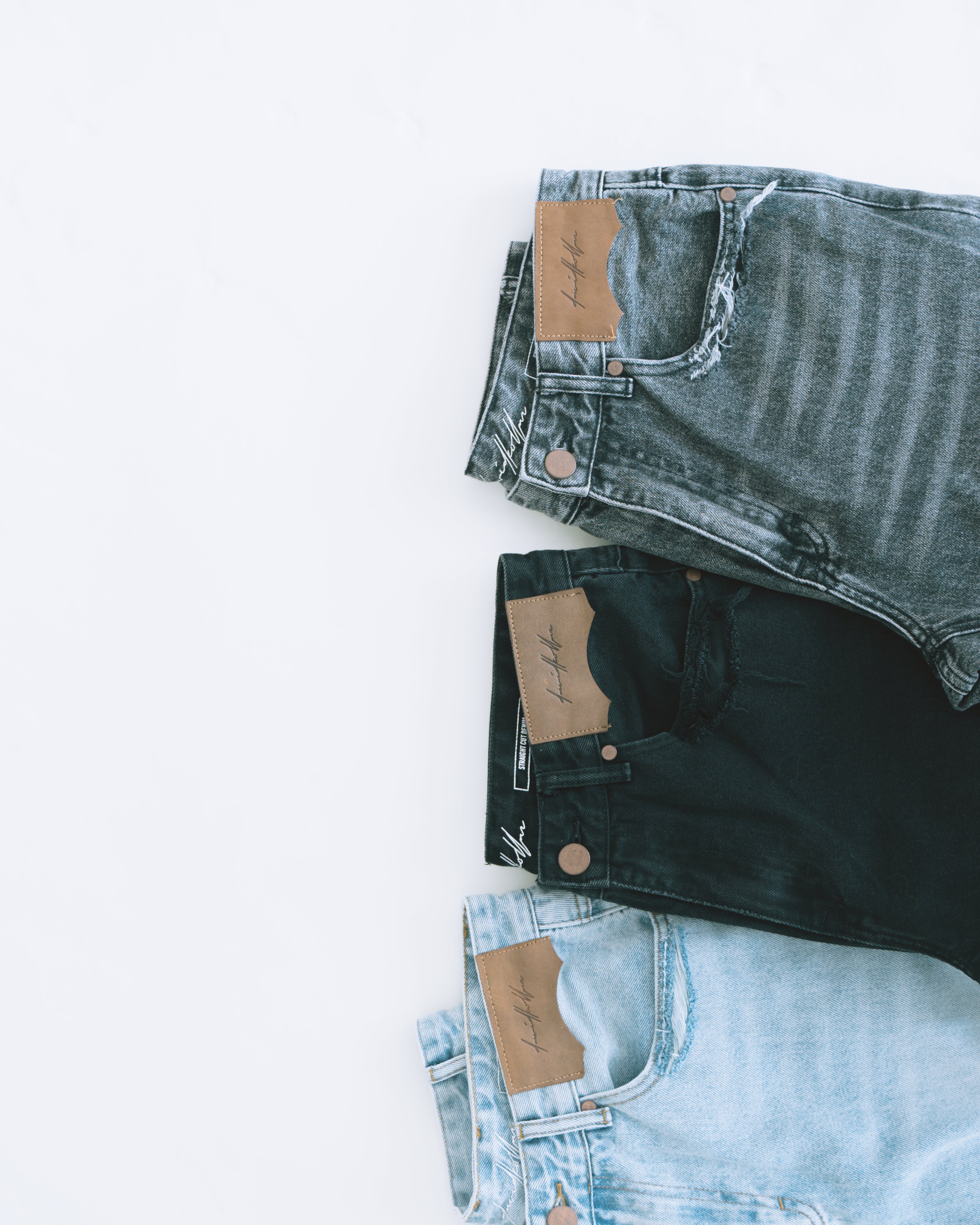 Straight Cut Denim: Classic Black