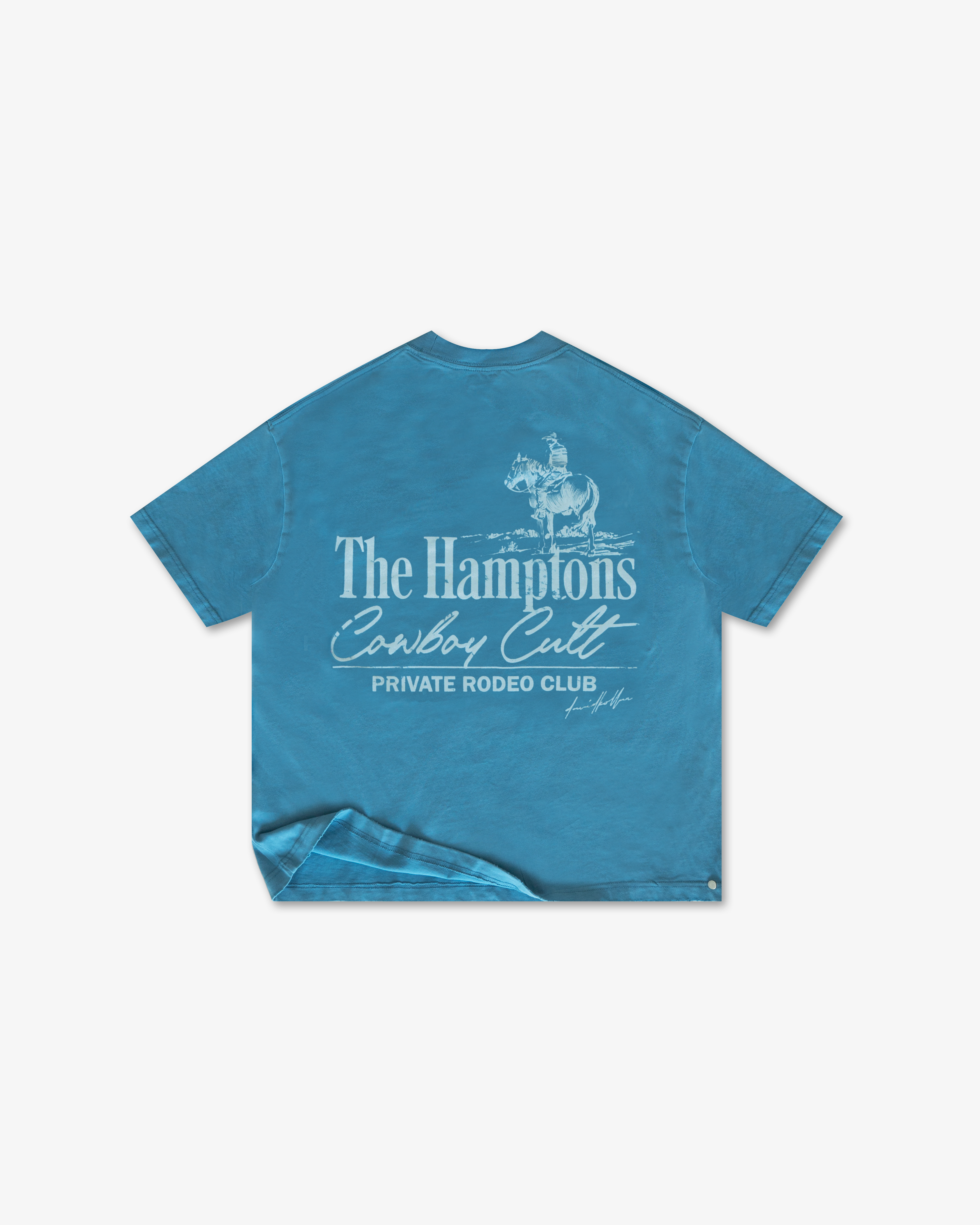 Hamptons Cult Club Crop Tee : Cobalt Blue