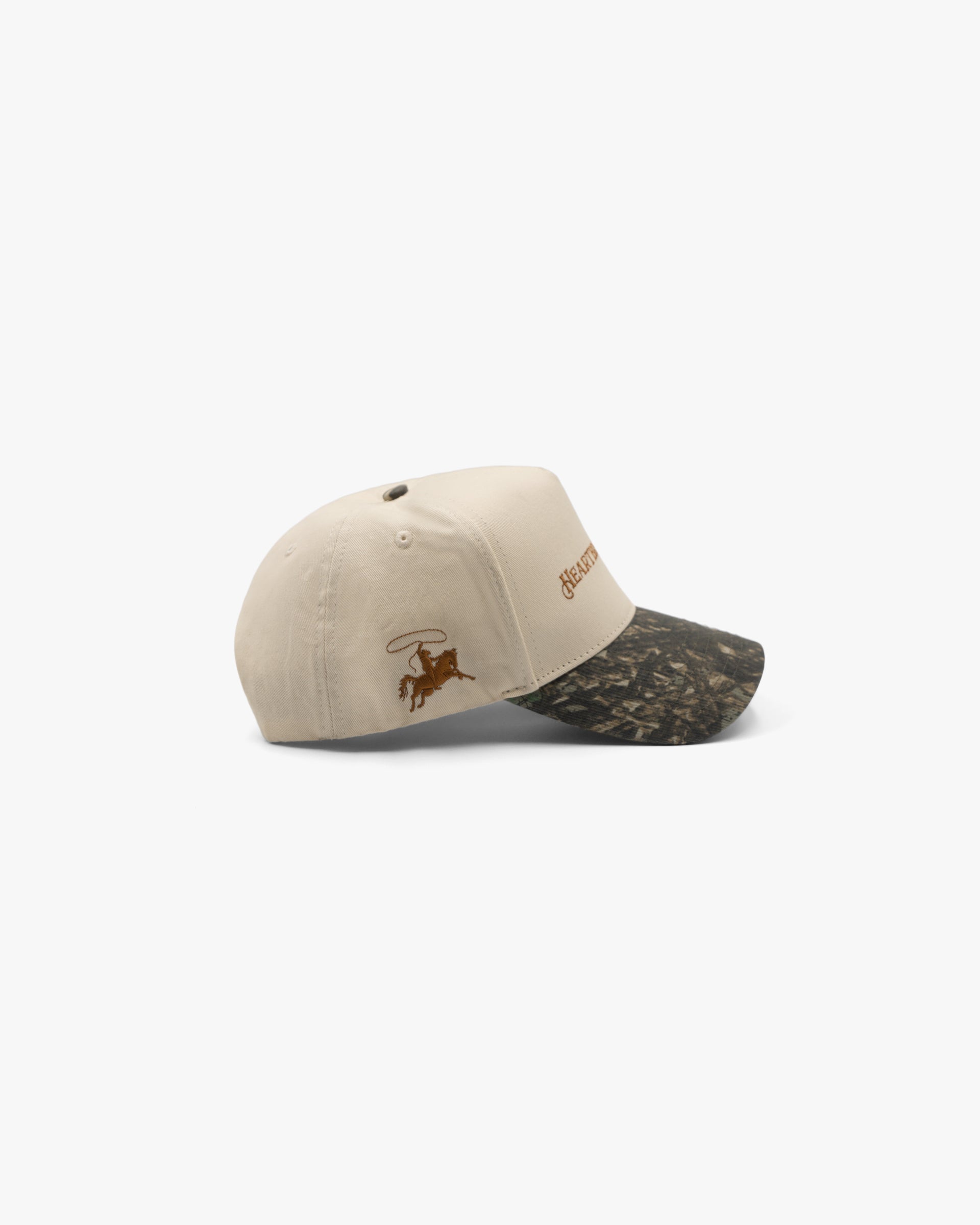 Heartbreak Rodeo Hat : Off White / Camo Green