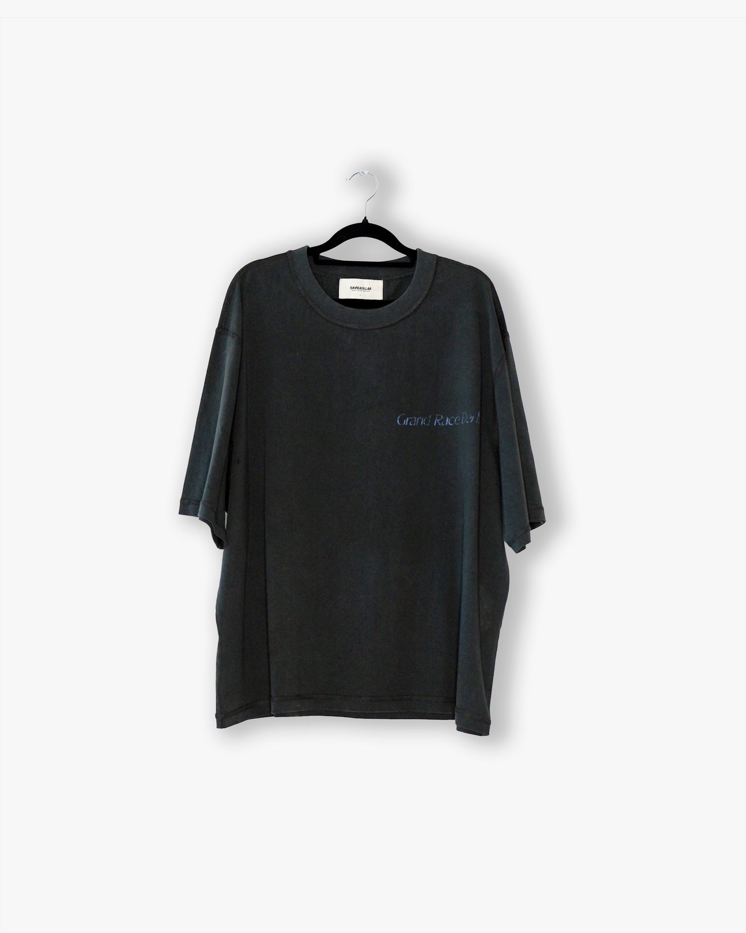 [#01] : Grand Racer Derby Cropped Oversized Tee – Vintage Black – L