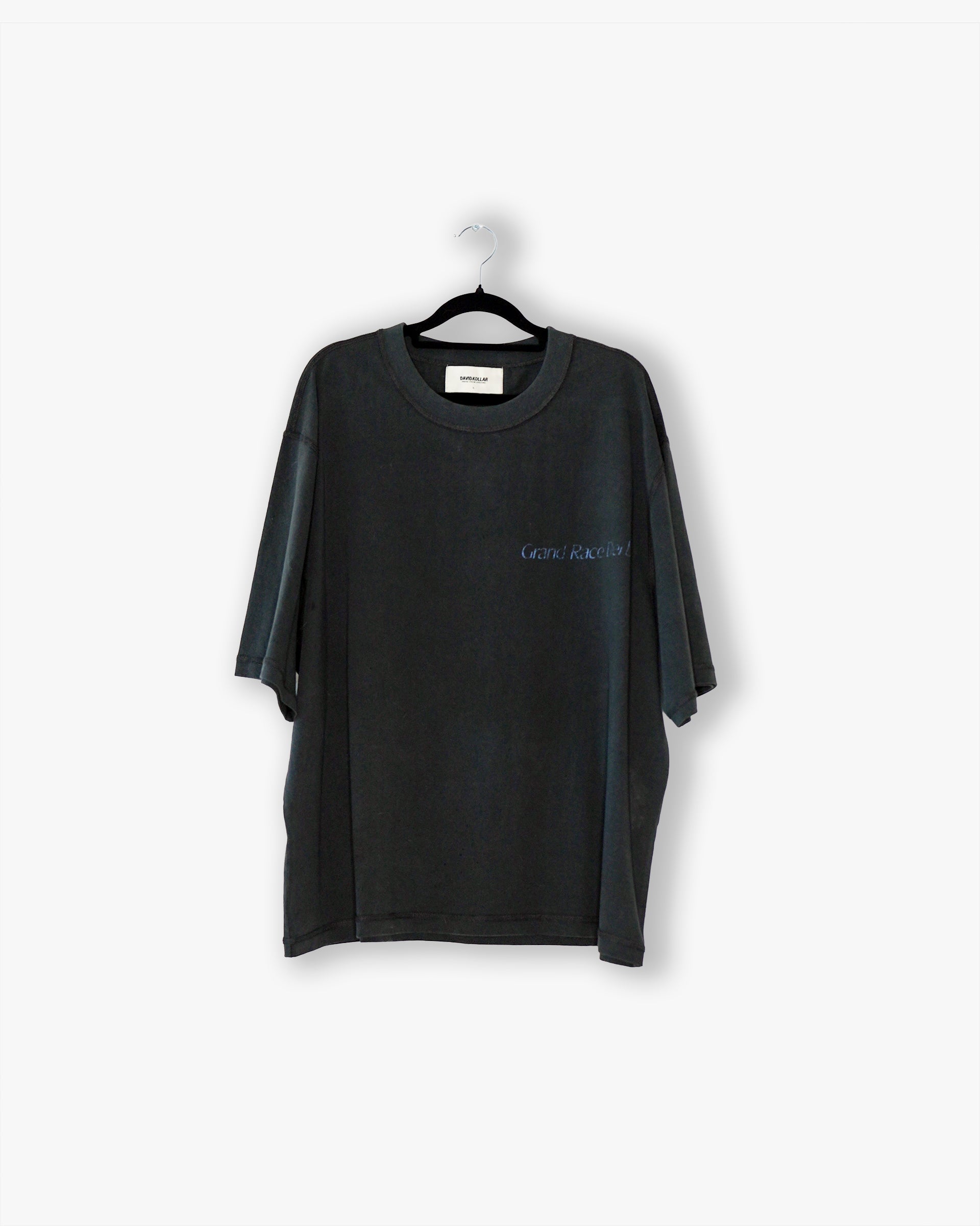 [#01] : Grand Racer Derby Cropped Oversized Tee – Vintage Black – L