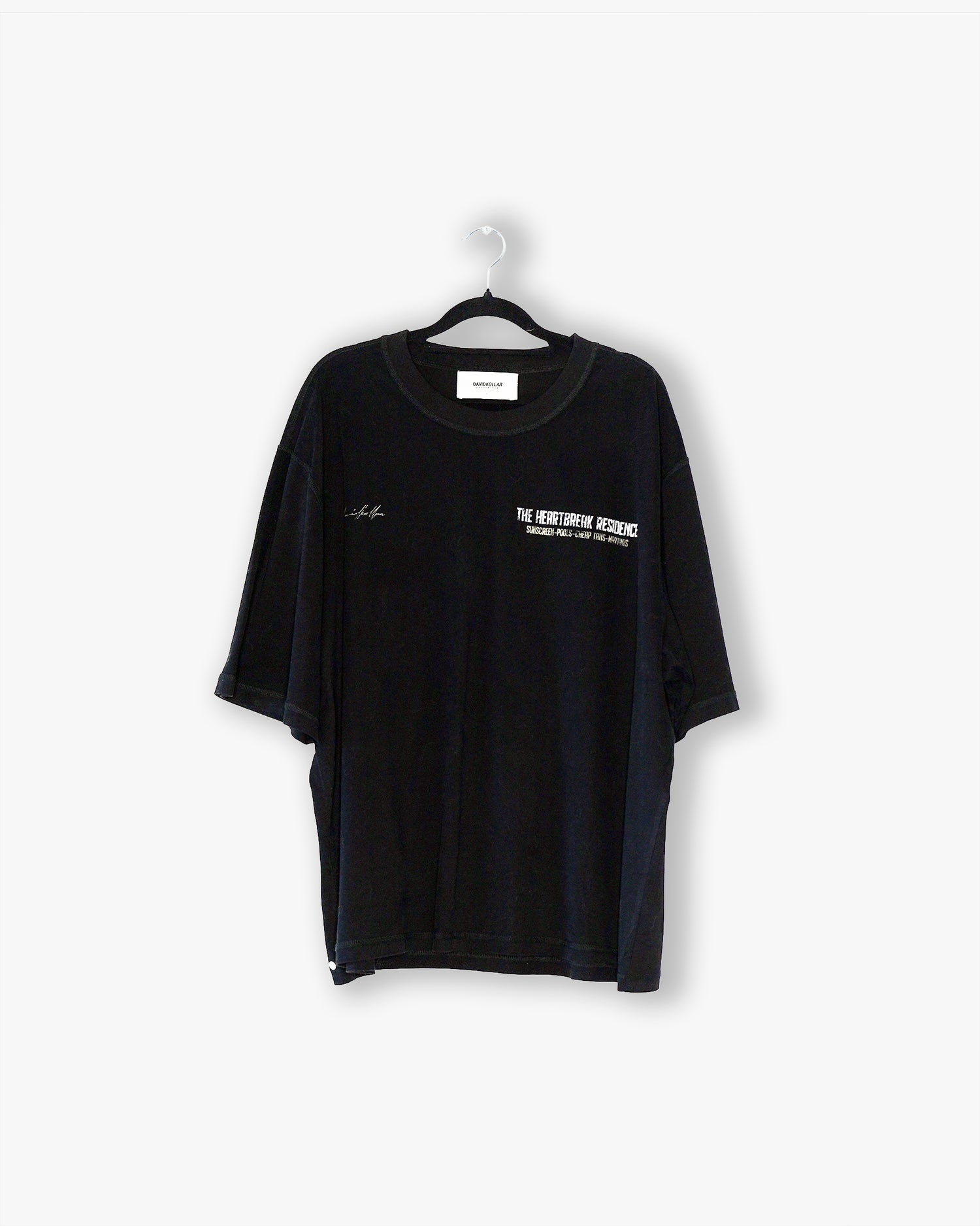 [#12] : Heartbreak Residence Cropped Vintage Oversized Tee – Black – L