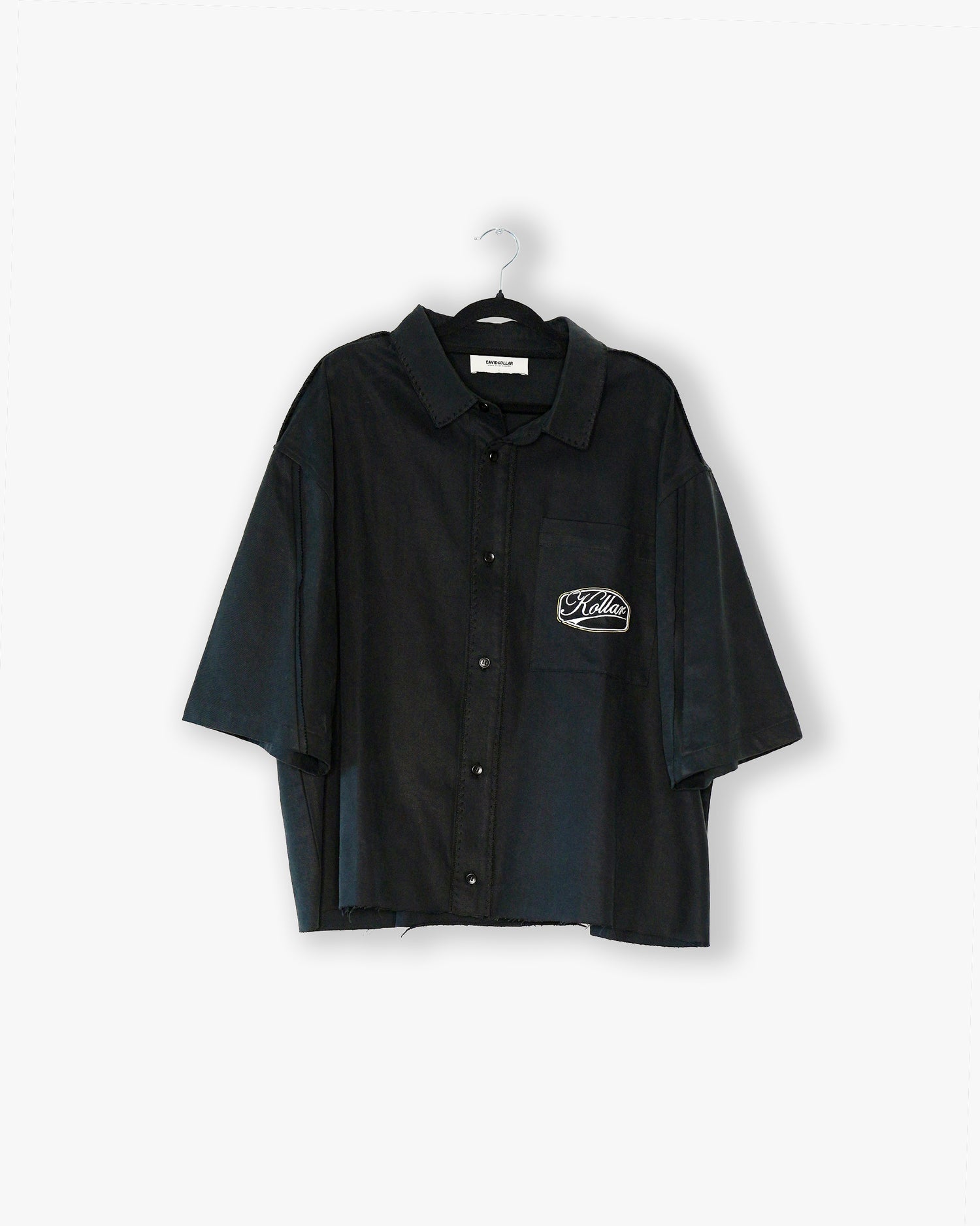 [#18] : Kentucky Derby Boxy Short Sleeve Button Up Shirt – Black – L