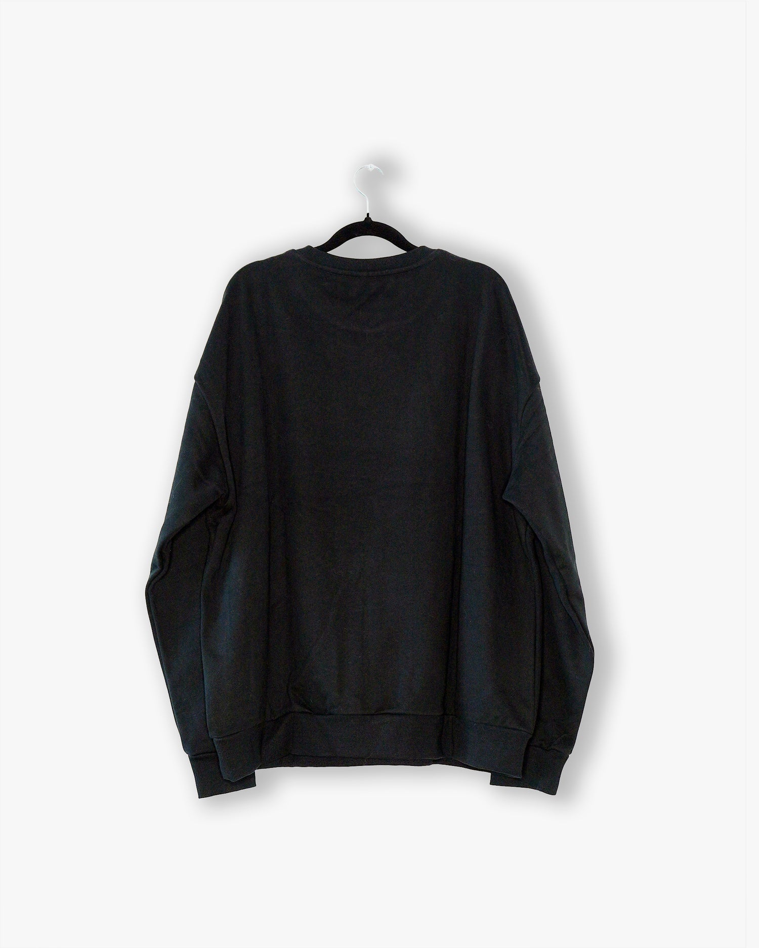 [#21] : Oversized Pullover Crewneck – Black – L