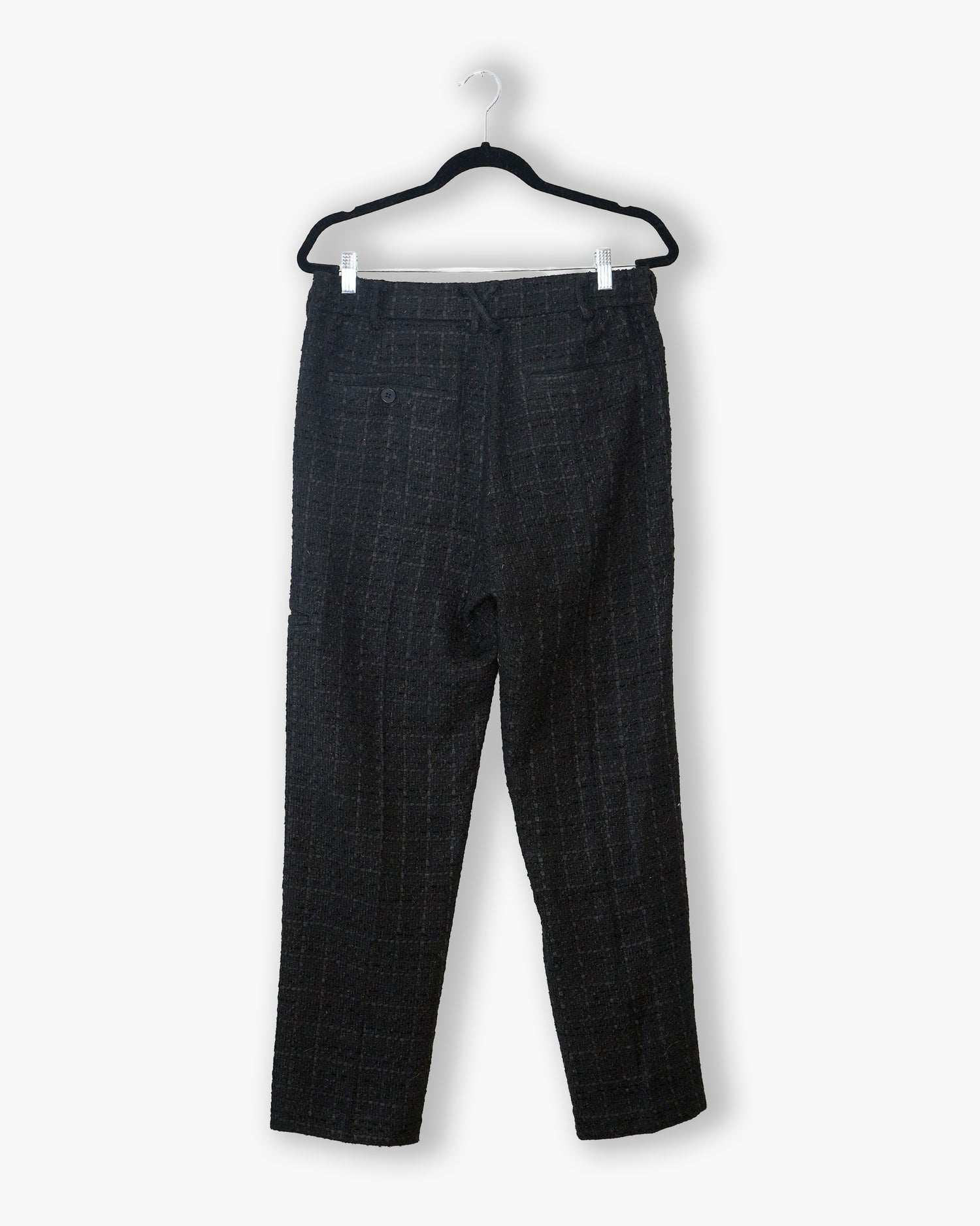 [#135] : Straight Trousers – Tweed Black – M