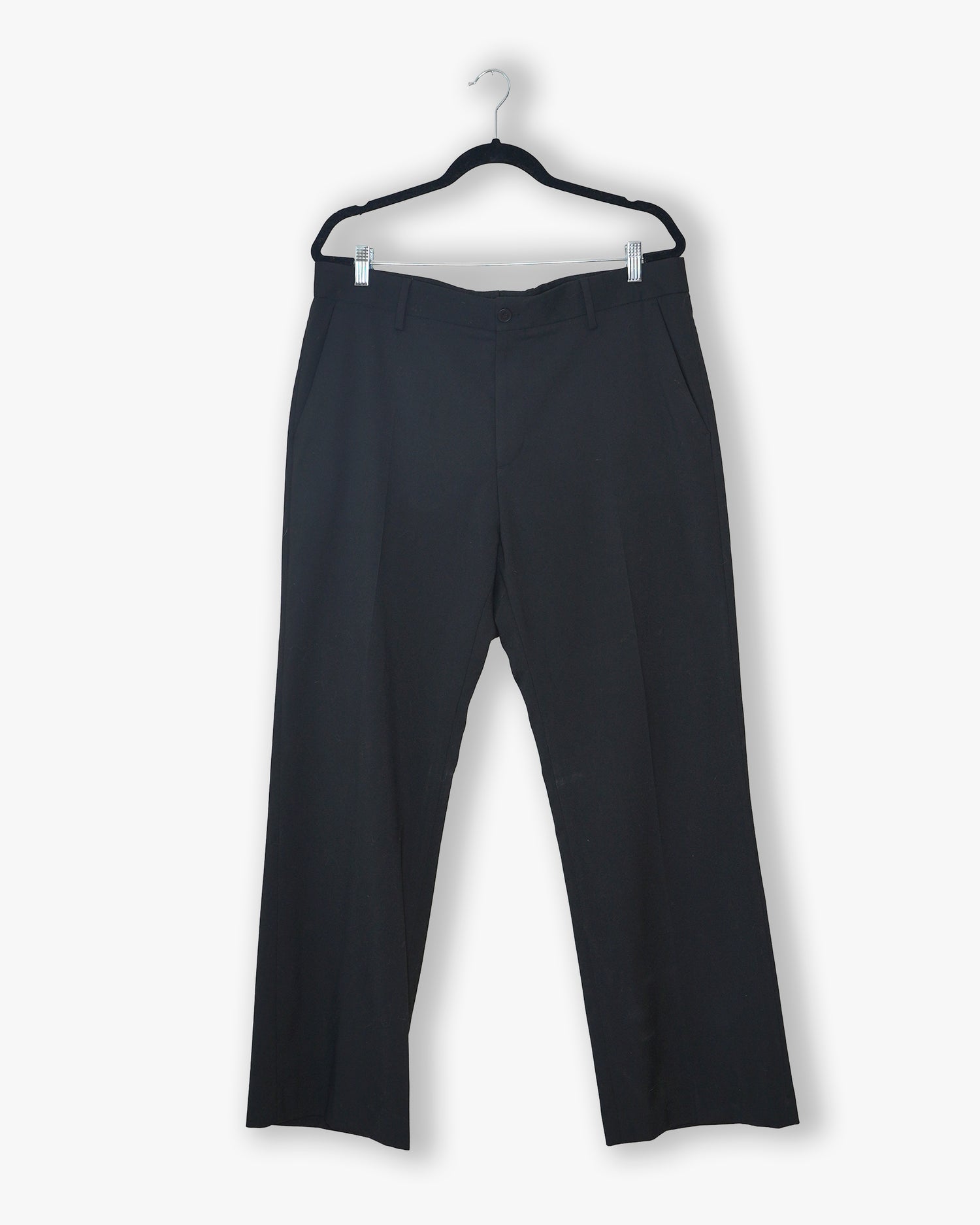 [#161] : Straight Trousers – Black – XL