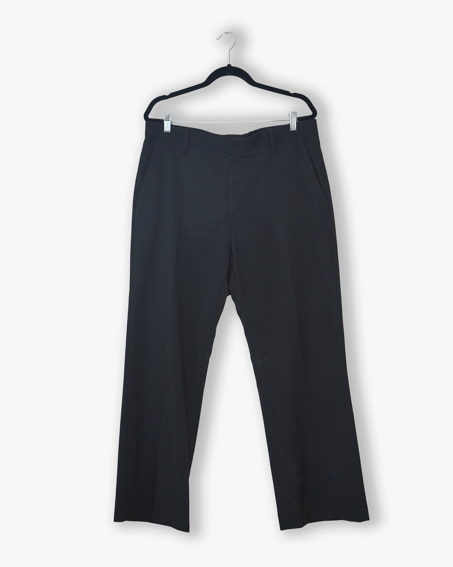 [#161] : Straight Trousers – Black – XL