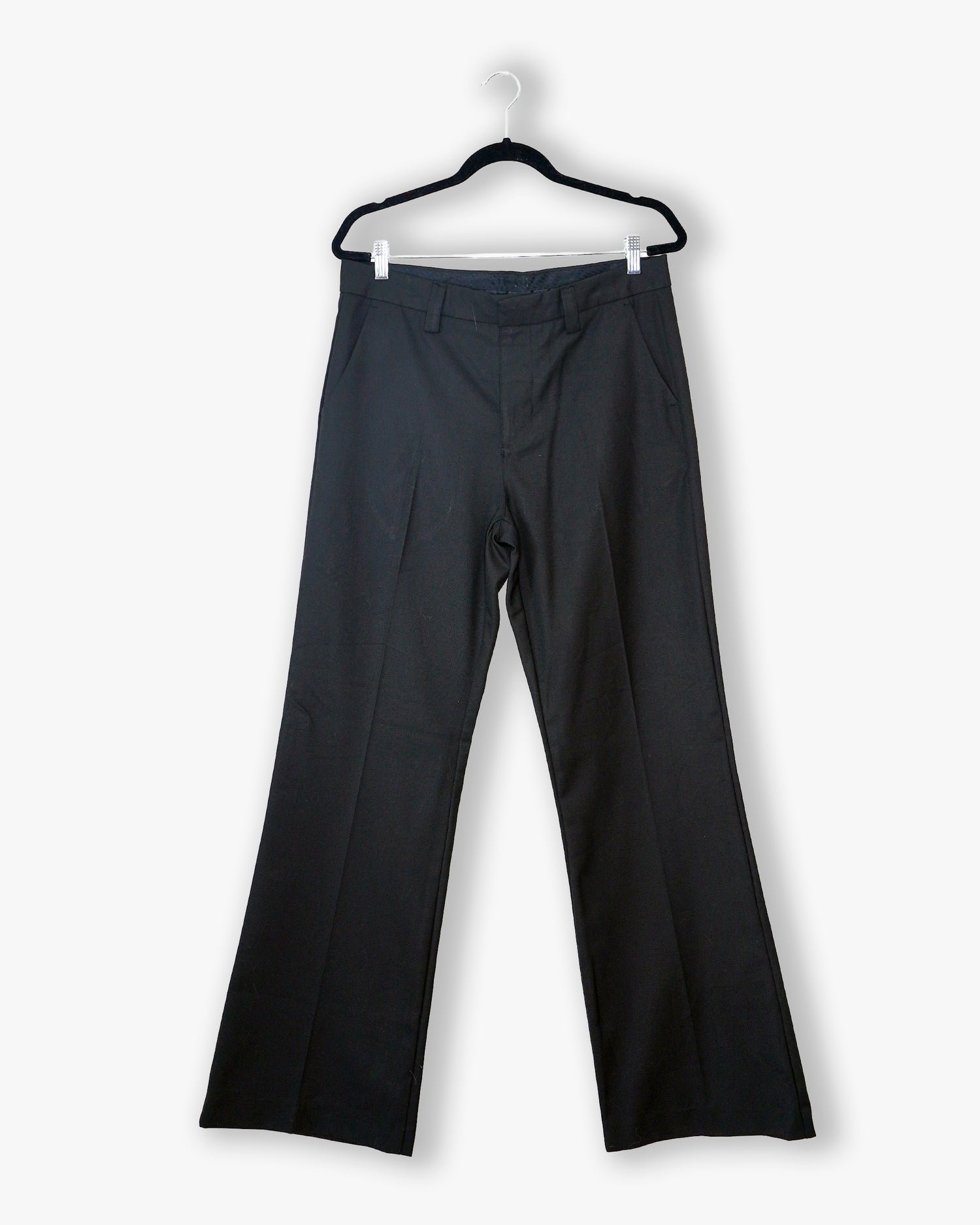 [#162] : Flared Relaxed Trousers – Black – L