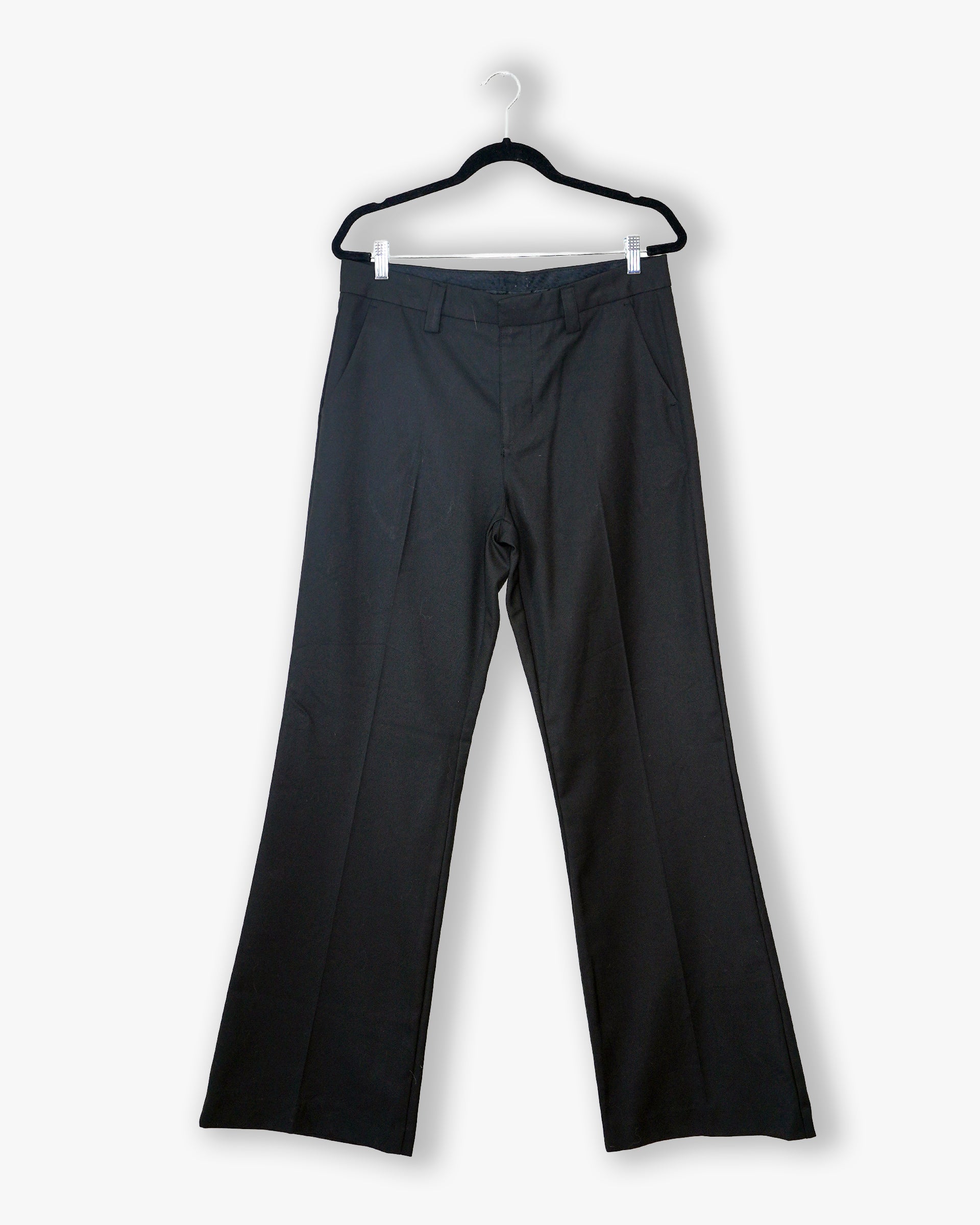 [#162] : Flared Relaxed Trousers – Black – L