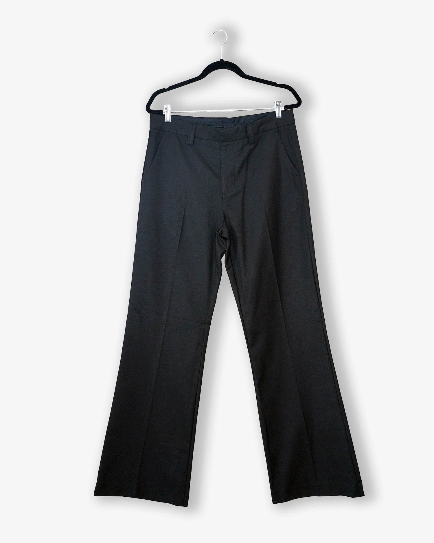 [#162] : Flared Relaxed Trousers – Black – L