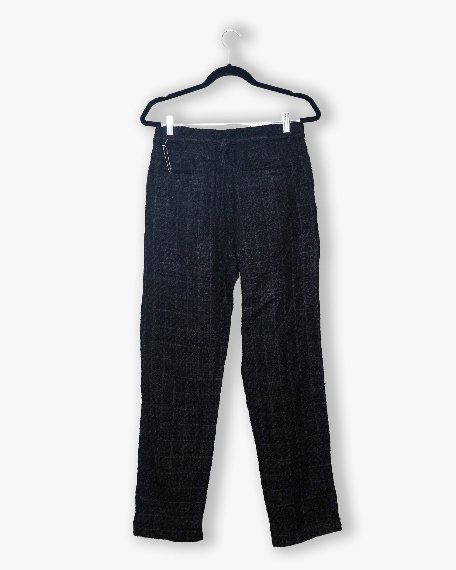 [#205] : Straight Trousers - Tweed Black - S