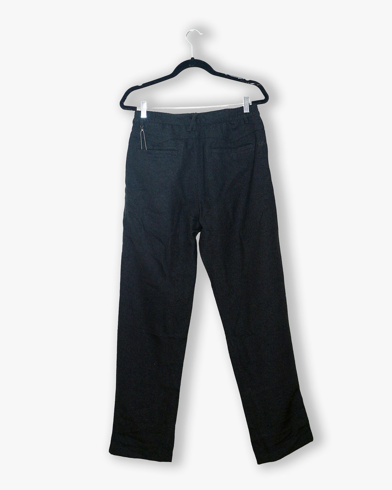[#206] : Straight Trousers - Lint Black - S