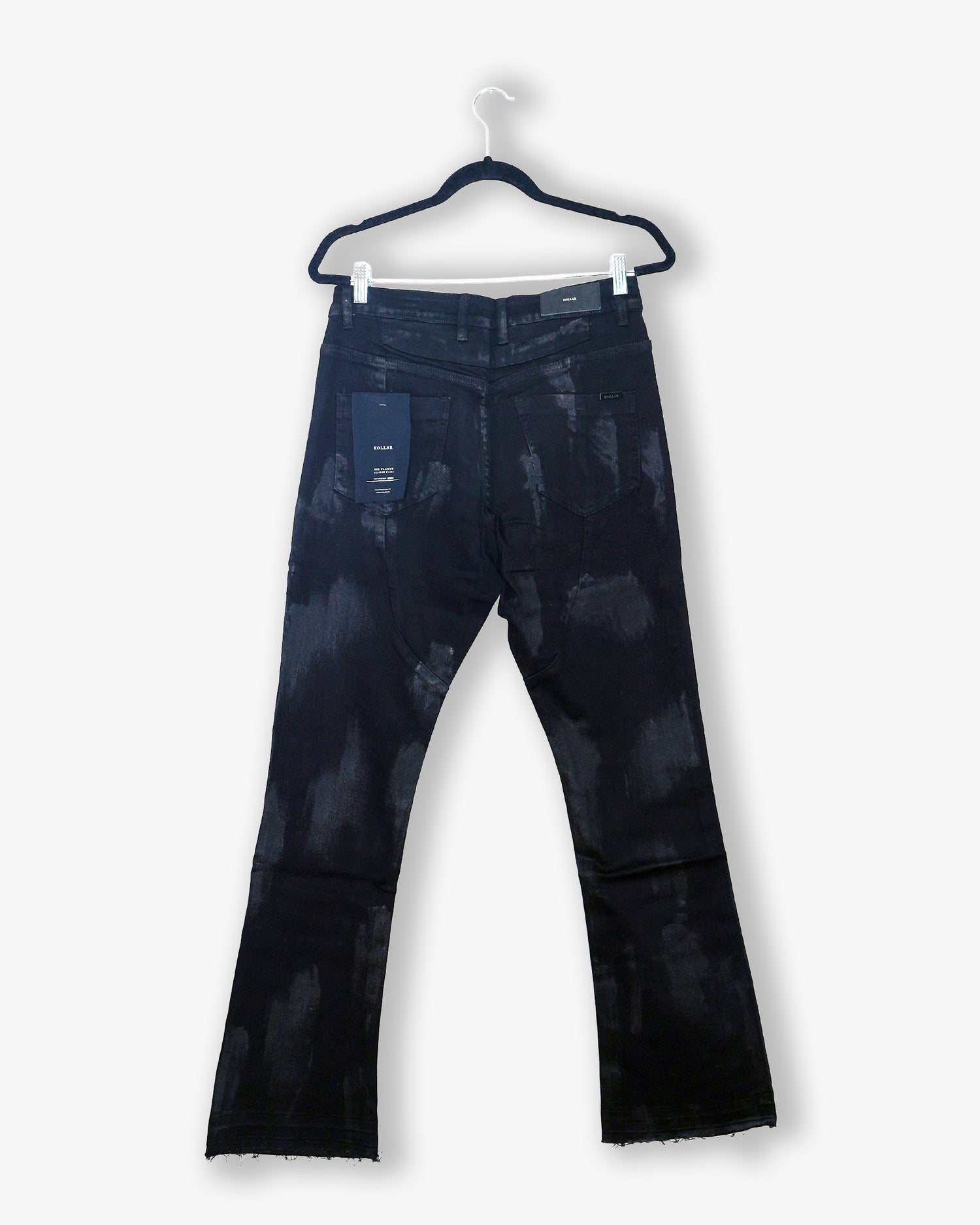 [#222] : Relaxed Flared Fit Denim - Wax Black - 32