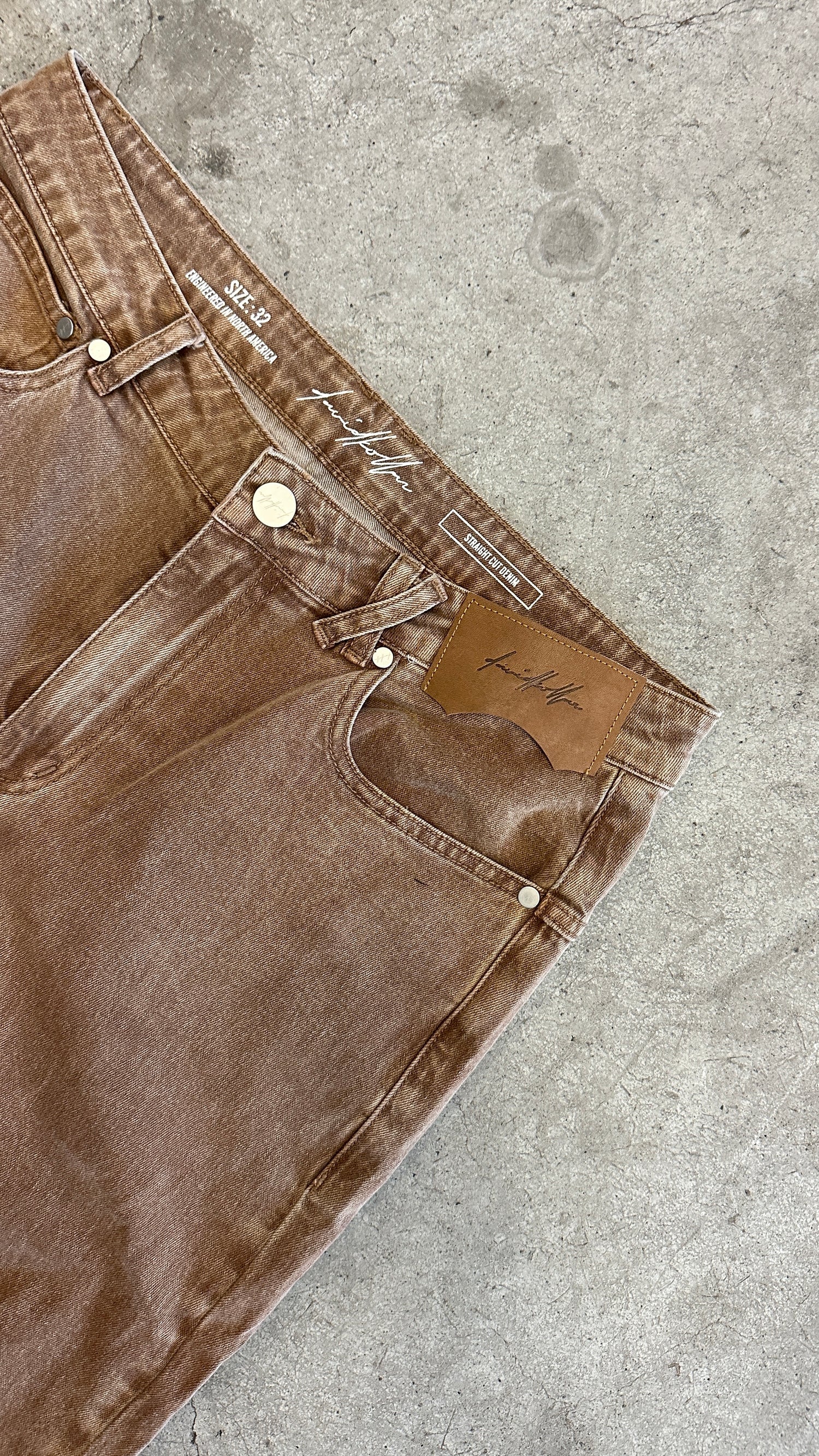 [#119] : Skinny Fit Denim – Brown – 32