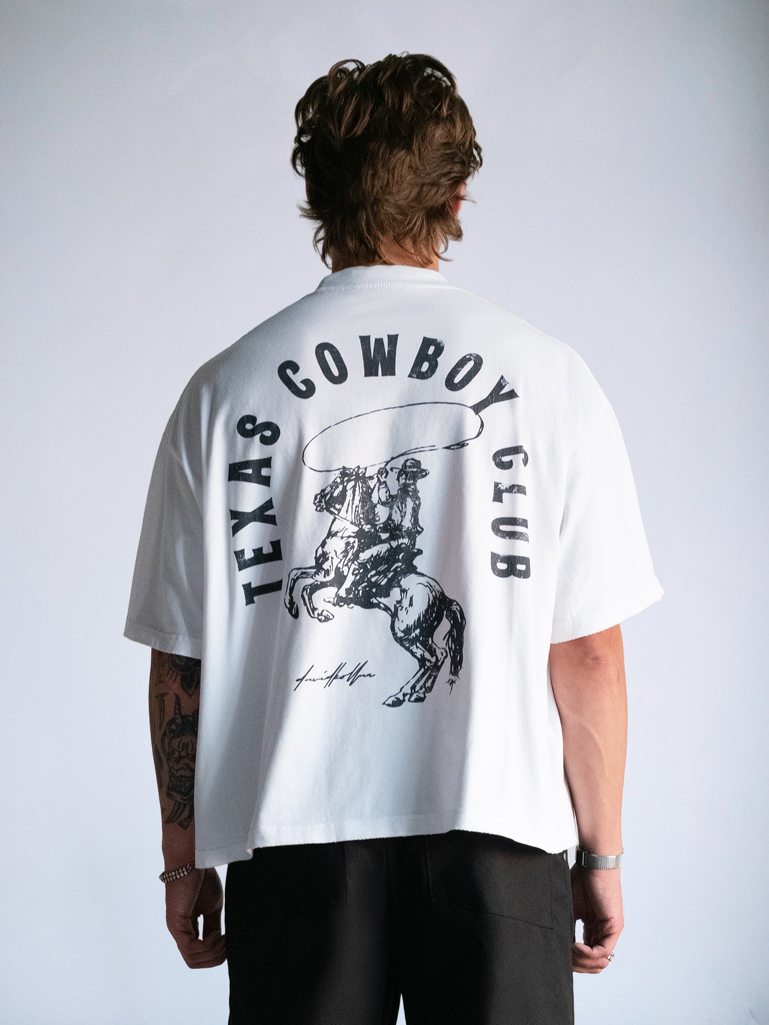 Cowboy Club Tee : White - BDK