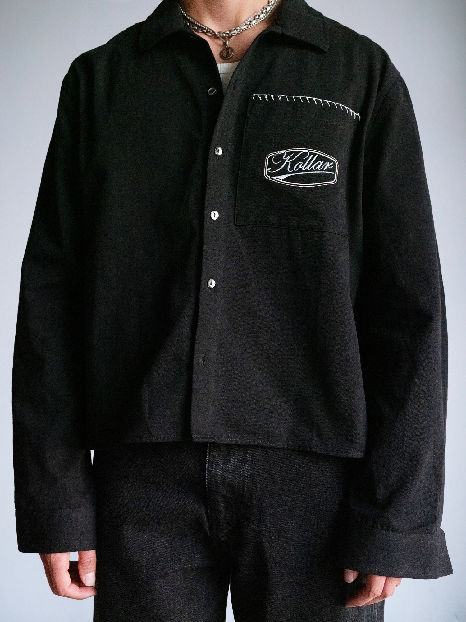 Derby Racer - LS Box Button Down : Black - BDK