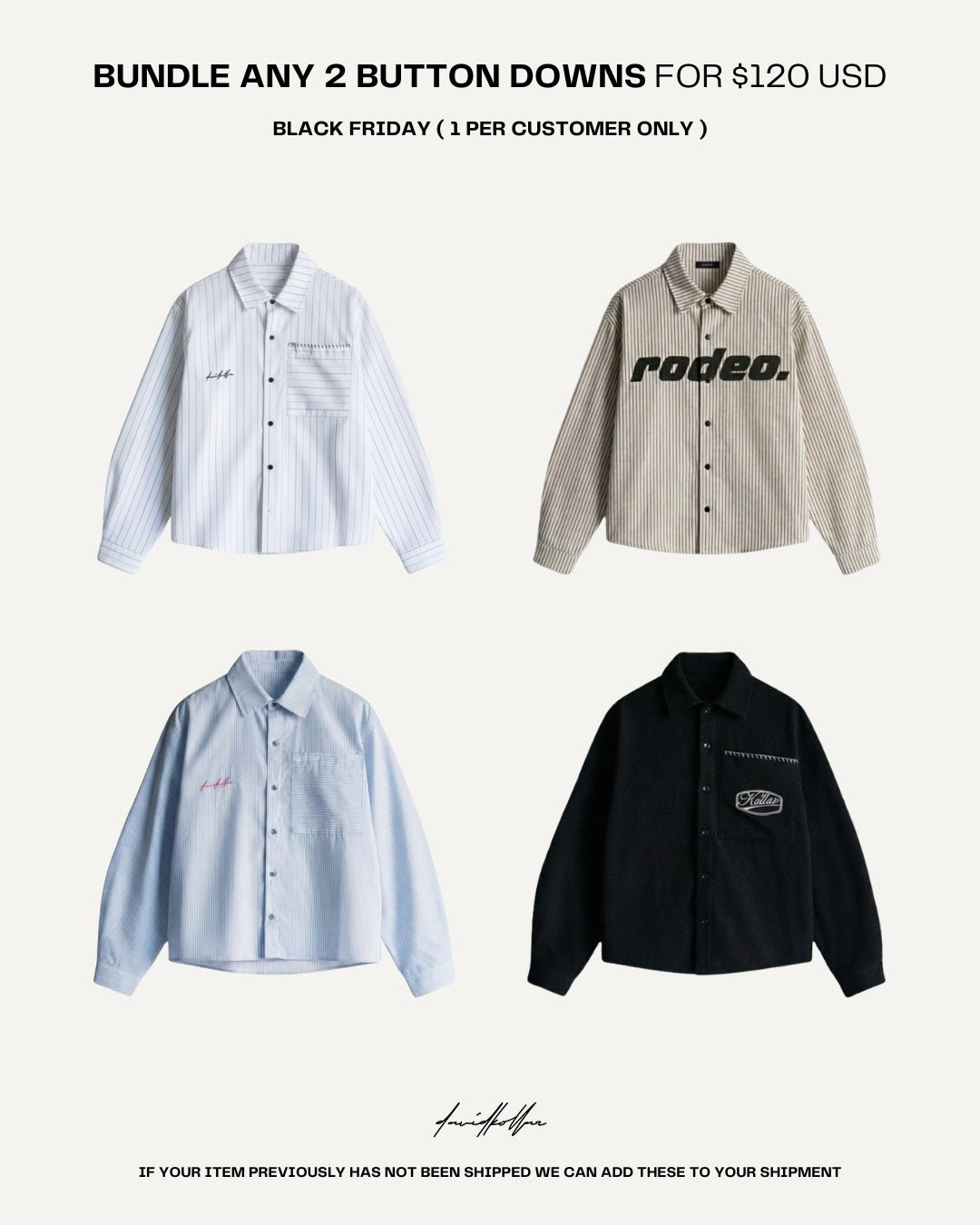 Derby Racer - LS Box Button Down : Black - BDK