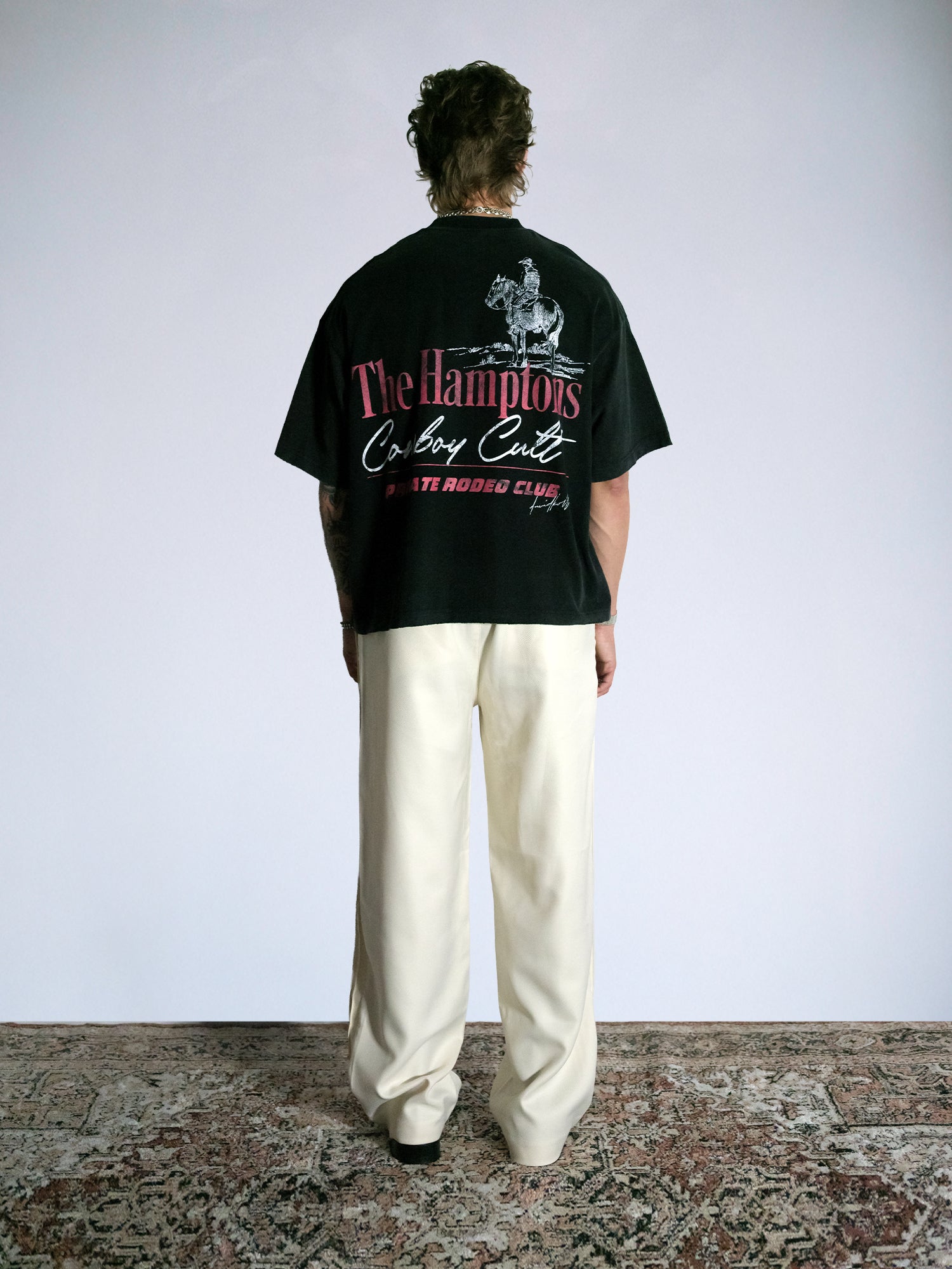 Hamptons Cowboy Cult Tee : Caviar Black - BDK