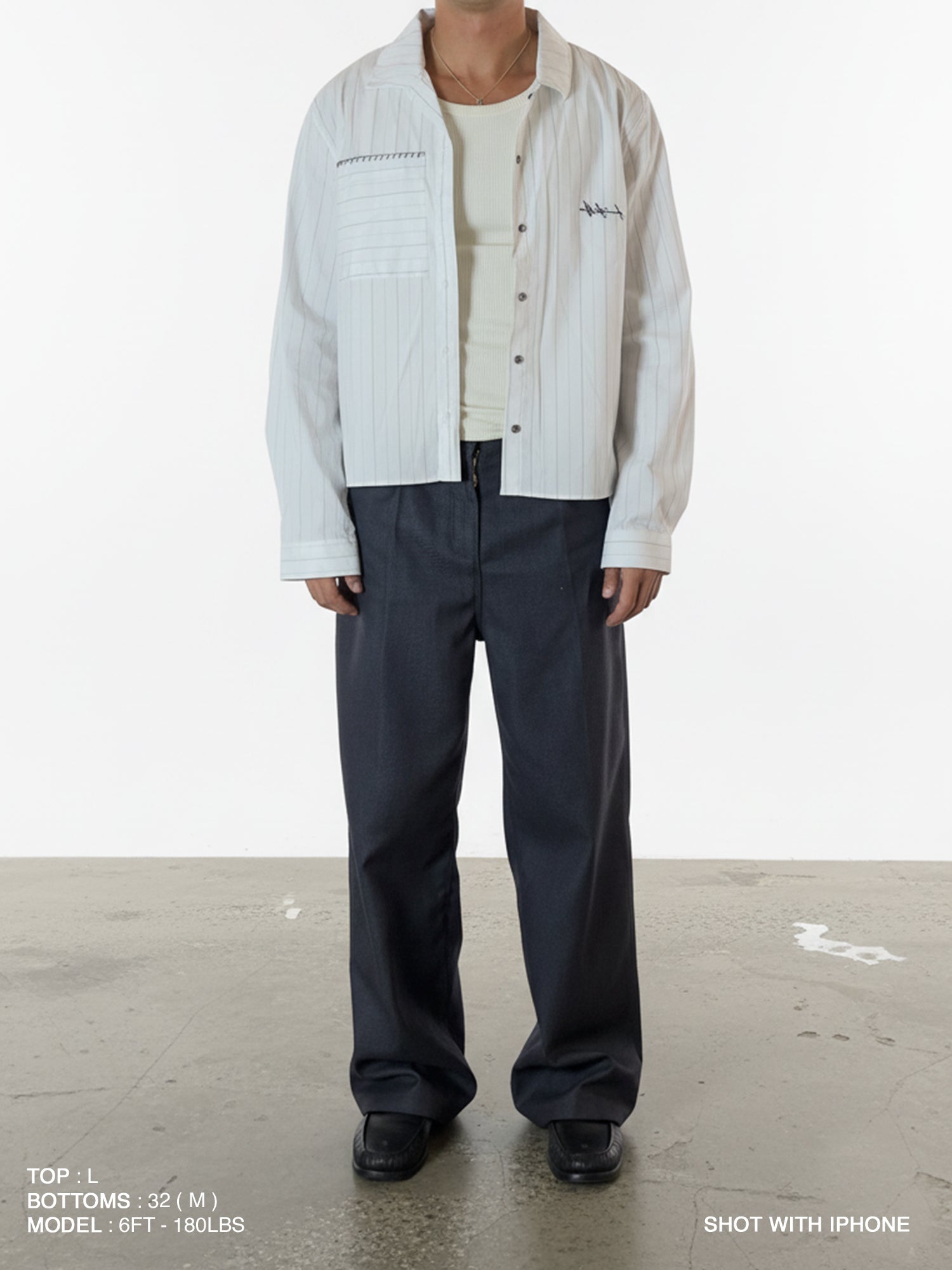 Heartbreak Hotel - LS Box Button Down : White Pinstripe - BDK