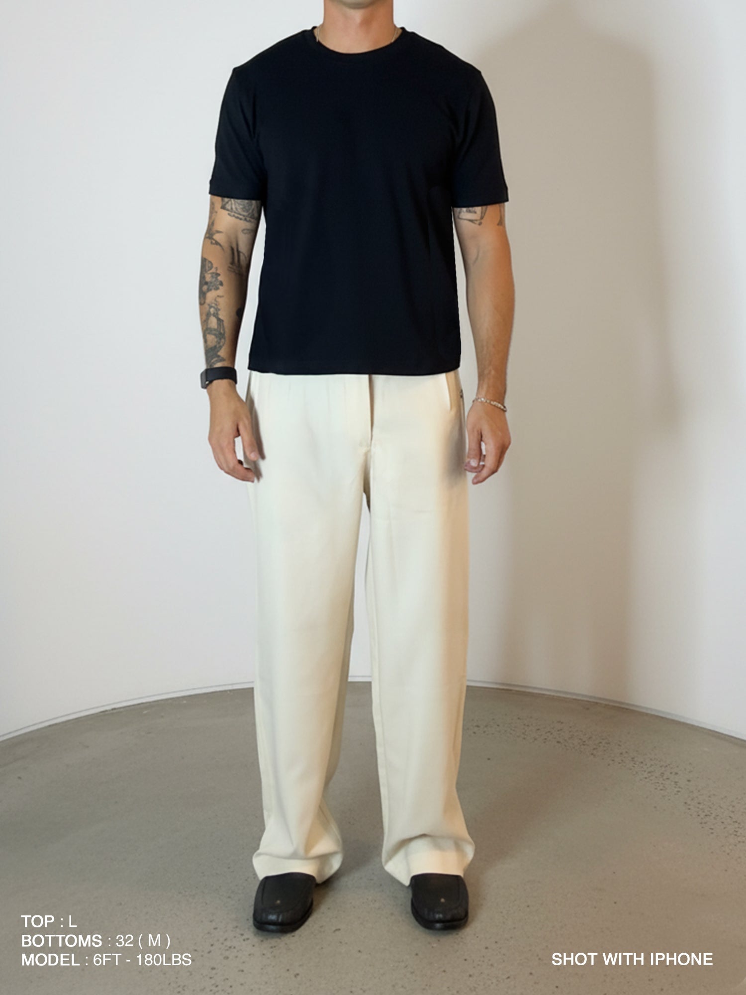 The Crew Fitted Tee : Black - BDK