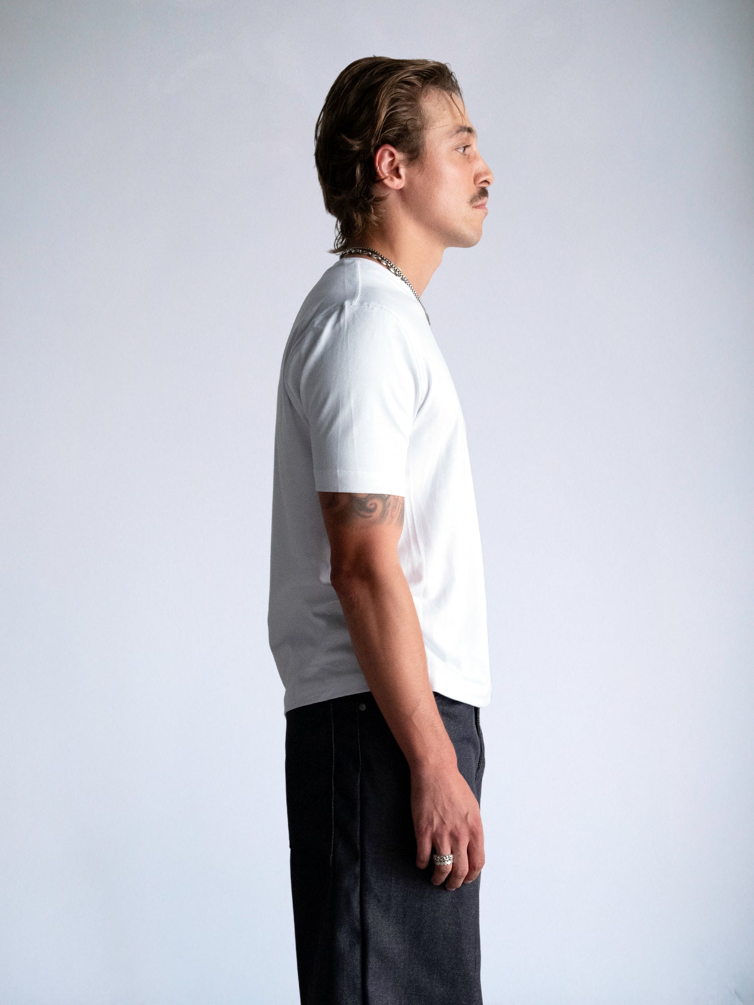 The Crew Fitted Tee : White - BDK